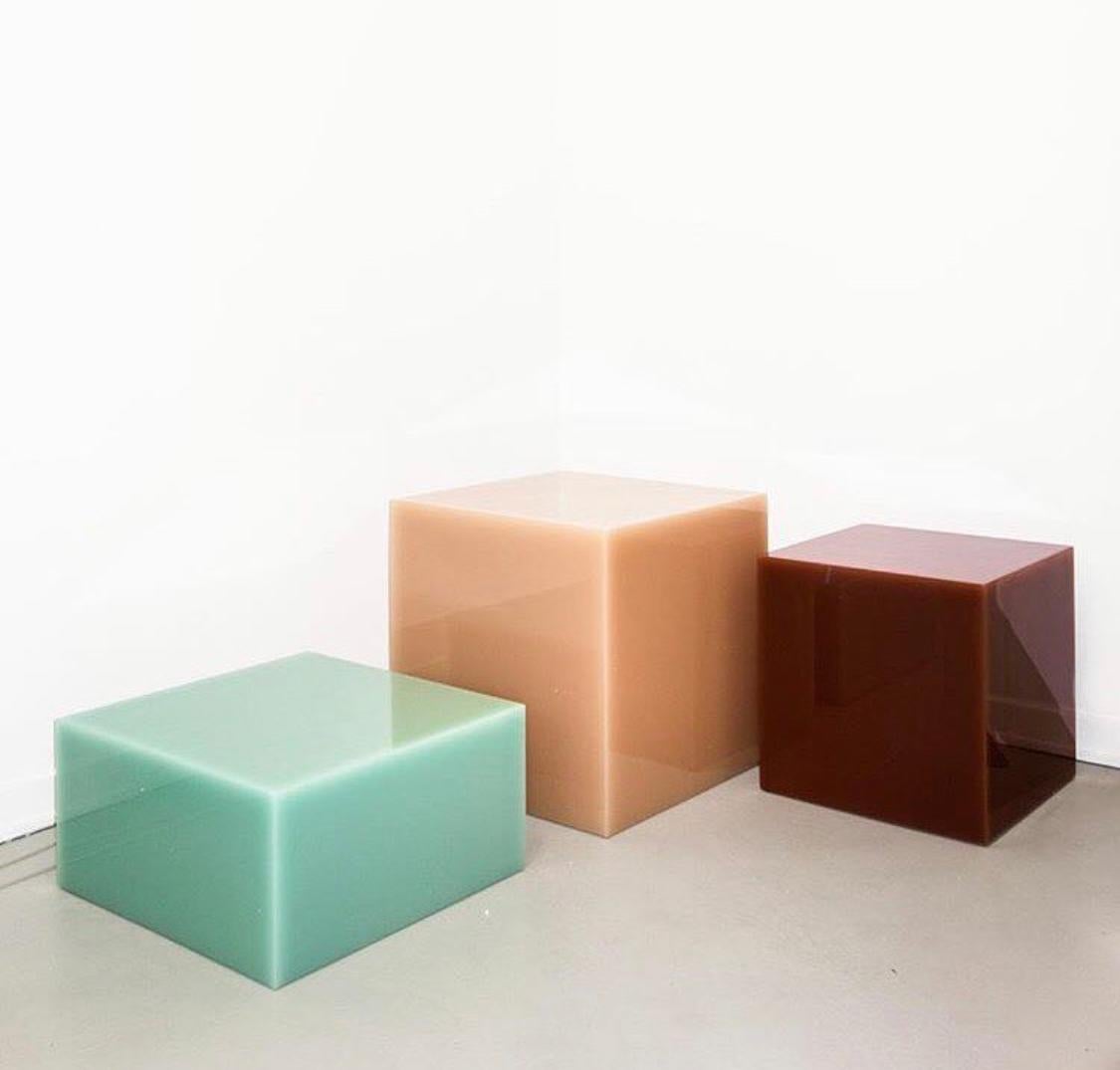 Contemporary Pink Side Table or Bedside Table, Sabine Marcelis Candy Cube Large In New Condition For Sale In Copenhagen, DK