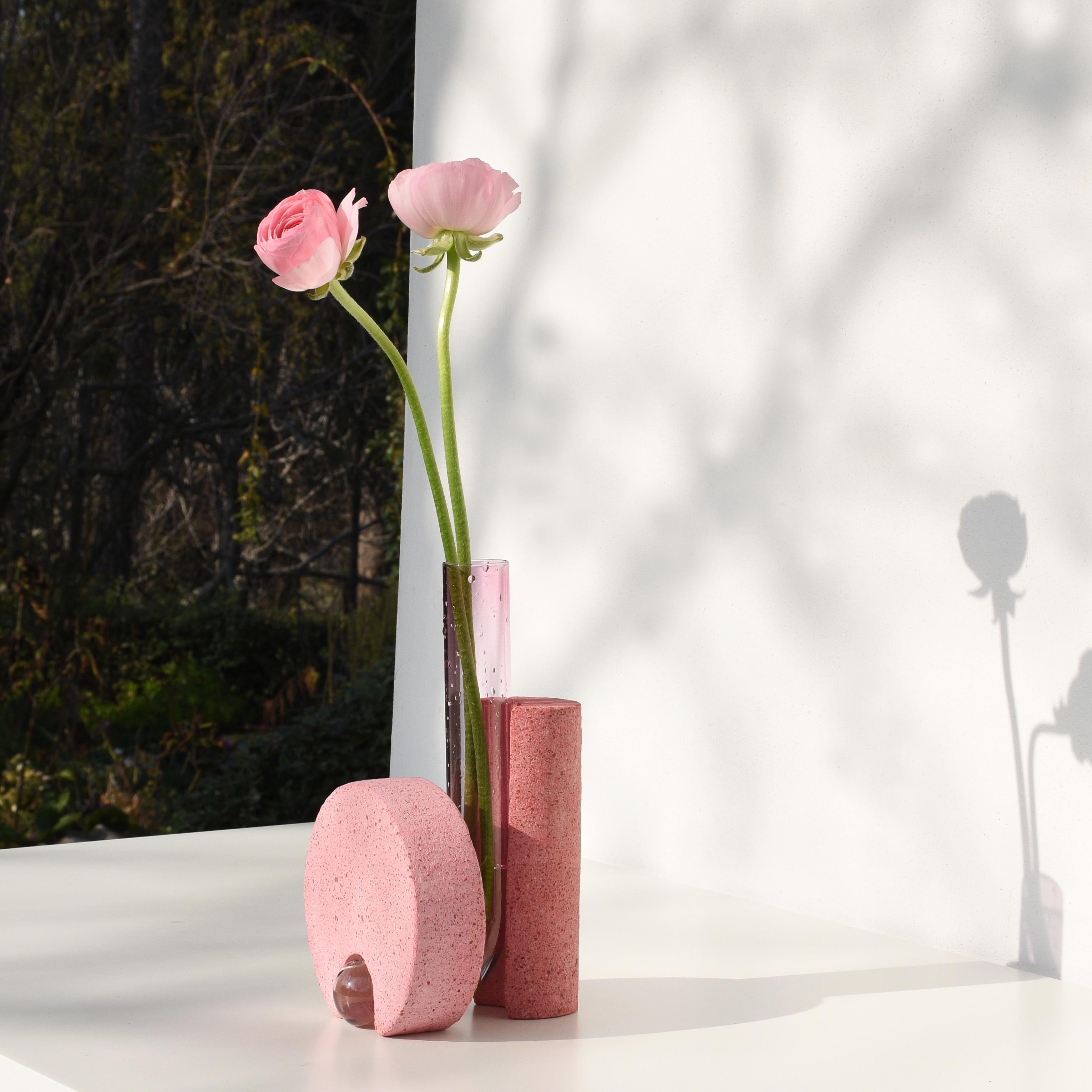 Contemporary Pink Stone & Glas von COKI im Zustand „Neu“ im Angebot in Rimini, IT