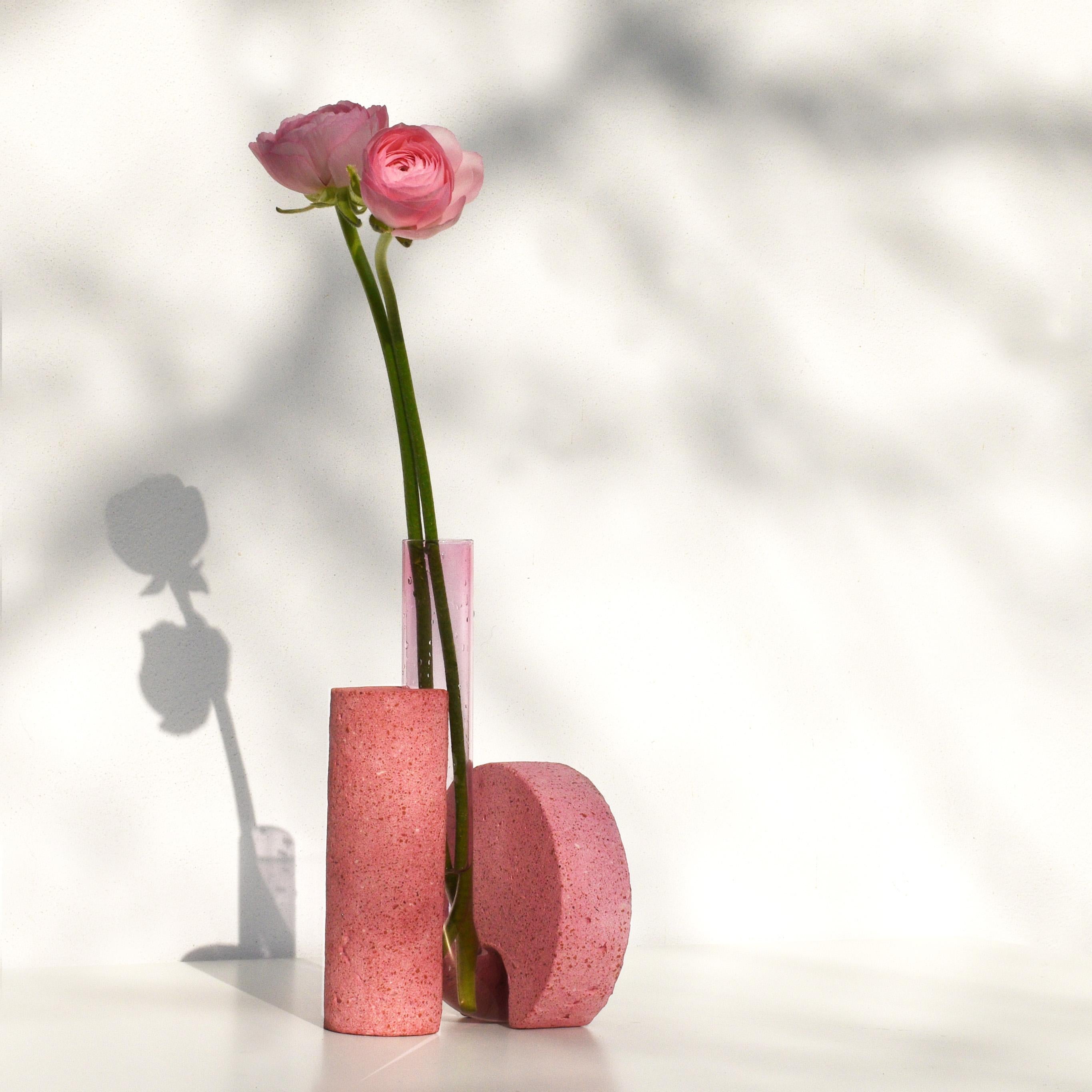 Contemporary Pink Stone & Glas von COKI (21. Jahrhundert und zeitgenössisch) im Angebot