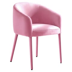 Contemporary Pink Velvet Dining Chair Utopía