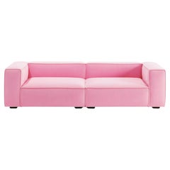 Contemporary Pink Velvet Sofa Arraigo