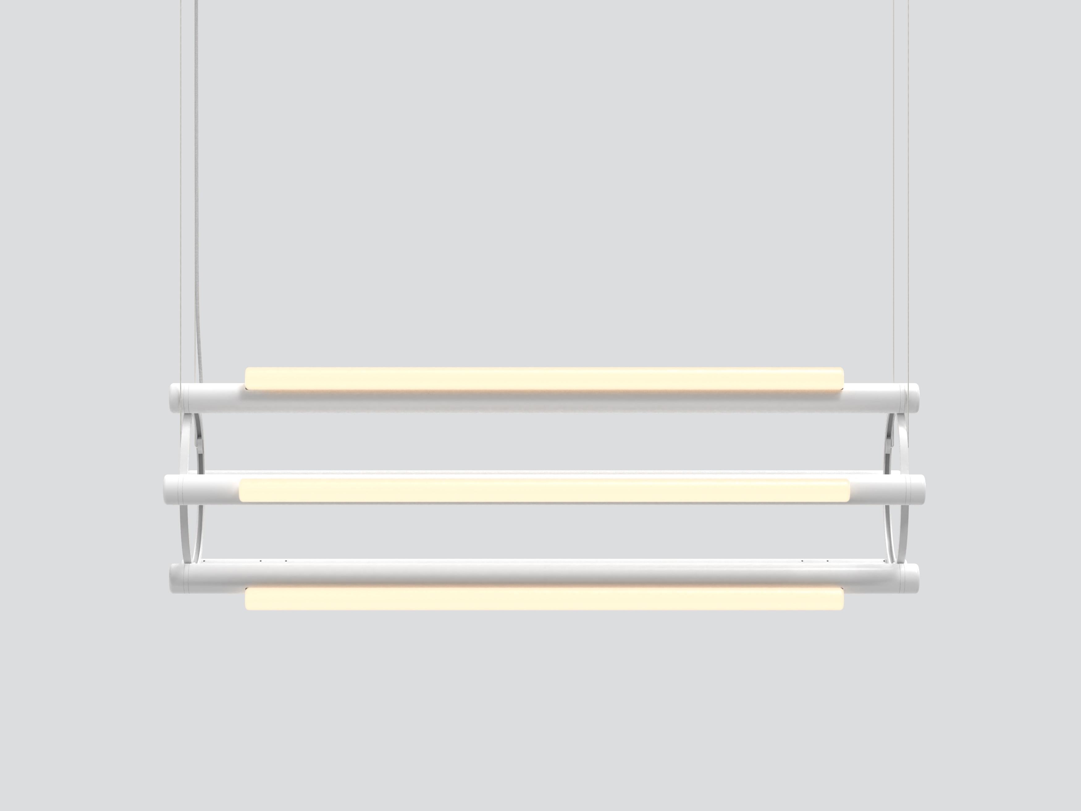 Lampadario contemporaneo 'Pipeline' 4, nero, orizzontale in vendita 1