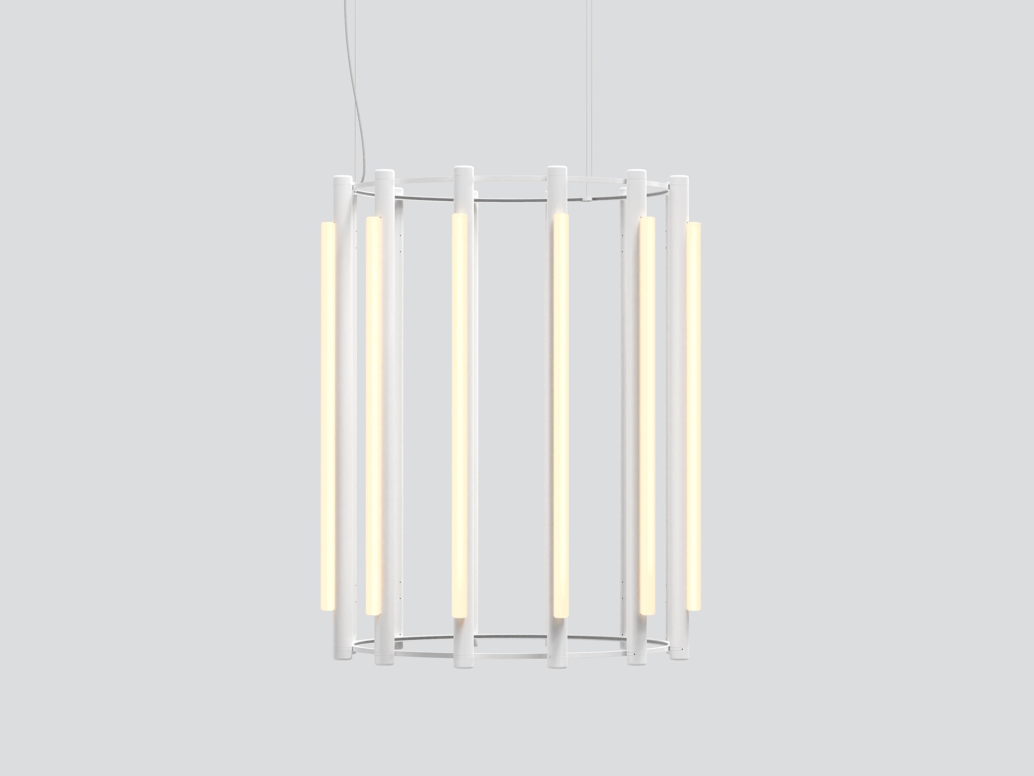 XXIe siècle et contemporain Lustre contemporain Pipeline « Pipeline » 6, noir, vertical en vente