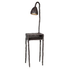 Contemporary Plain Clay Table with Light by Maarten Baas