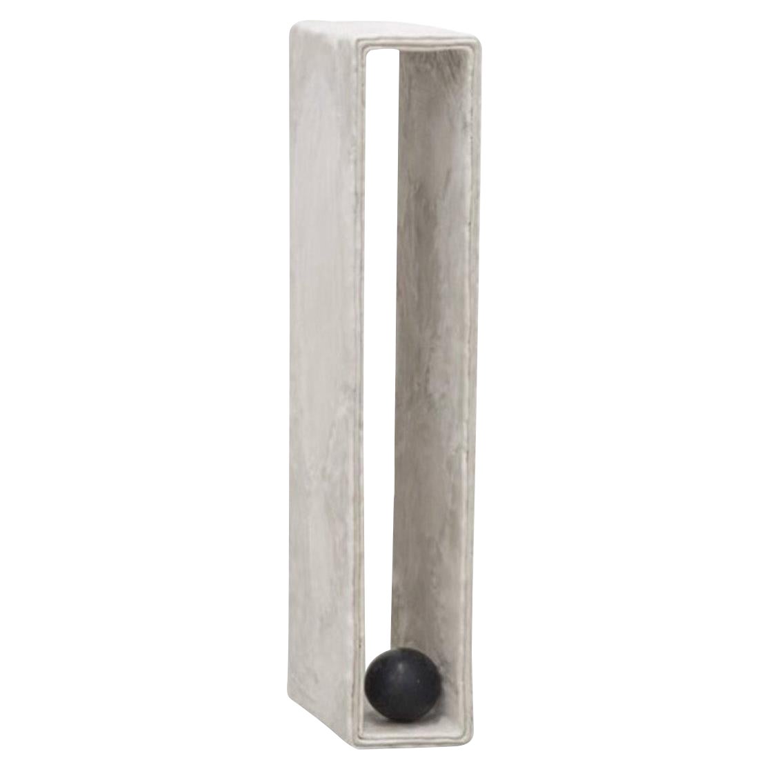 Contemporary Plane White Concrete Pedestal by Bailey Fontaine