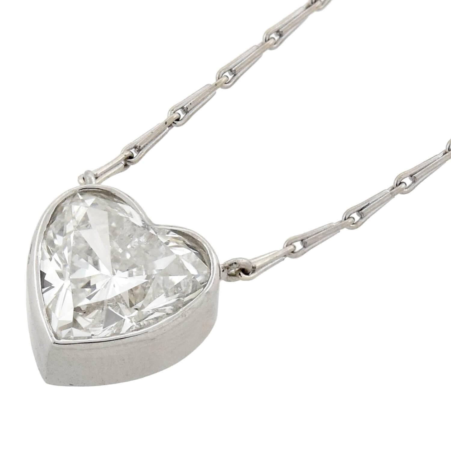 platinum heart necklaces