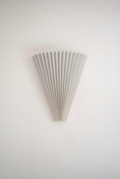 Contemporary Butterfly Wall Sconce with Linen Shade off-white Handmade