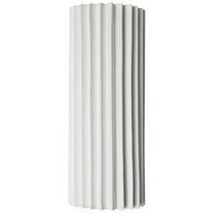 Contemporary Pleated Wall Light LED version with Linen Shade off-white Set of 10