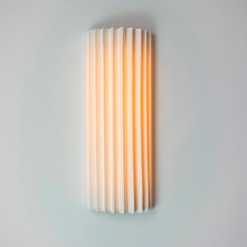 European Contemporary Pleated Wall Light, Pair of Shades Only For Sale