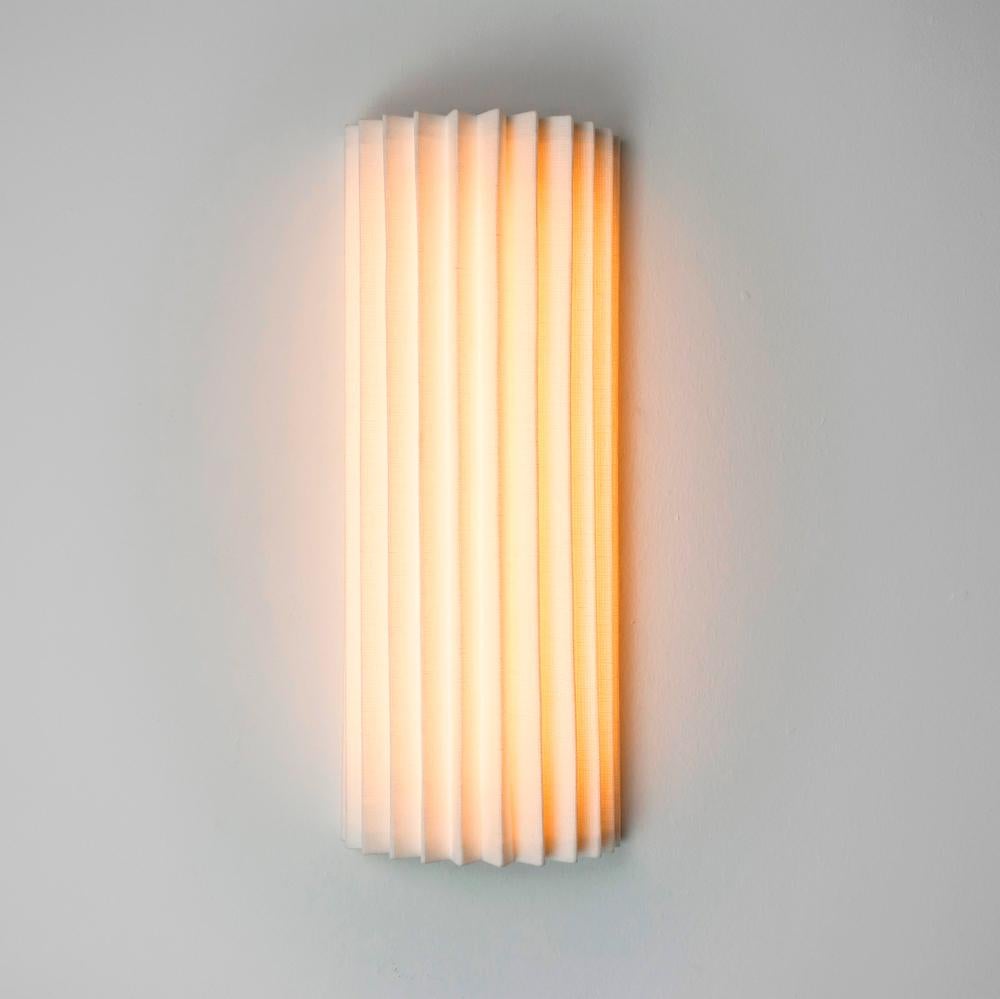 Brushed Contemporary Pleated Wall Light, Pair of Shades Only For Sale