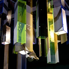 Contemporary Plexiglass Colored Blooming Skyline Lamp by Hillsideout