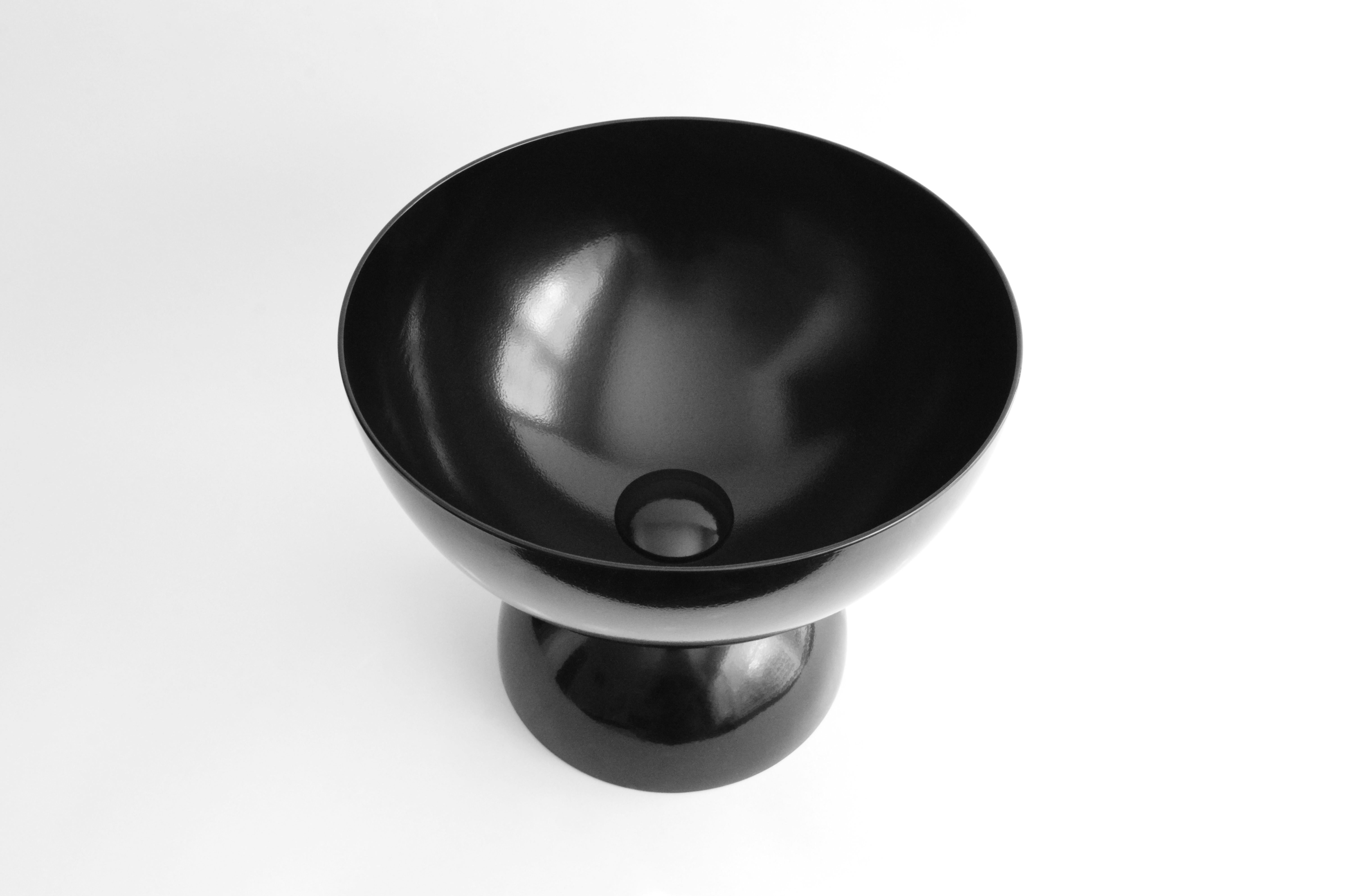 The Pluto Bowl combines contemporary design style with functionality, its simple sculptural form and heavy duty construction makes it an ideal vessel for decorative displays. Created using a large 30cm diameter hemisphere, the bowl has the capacity