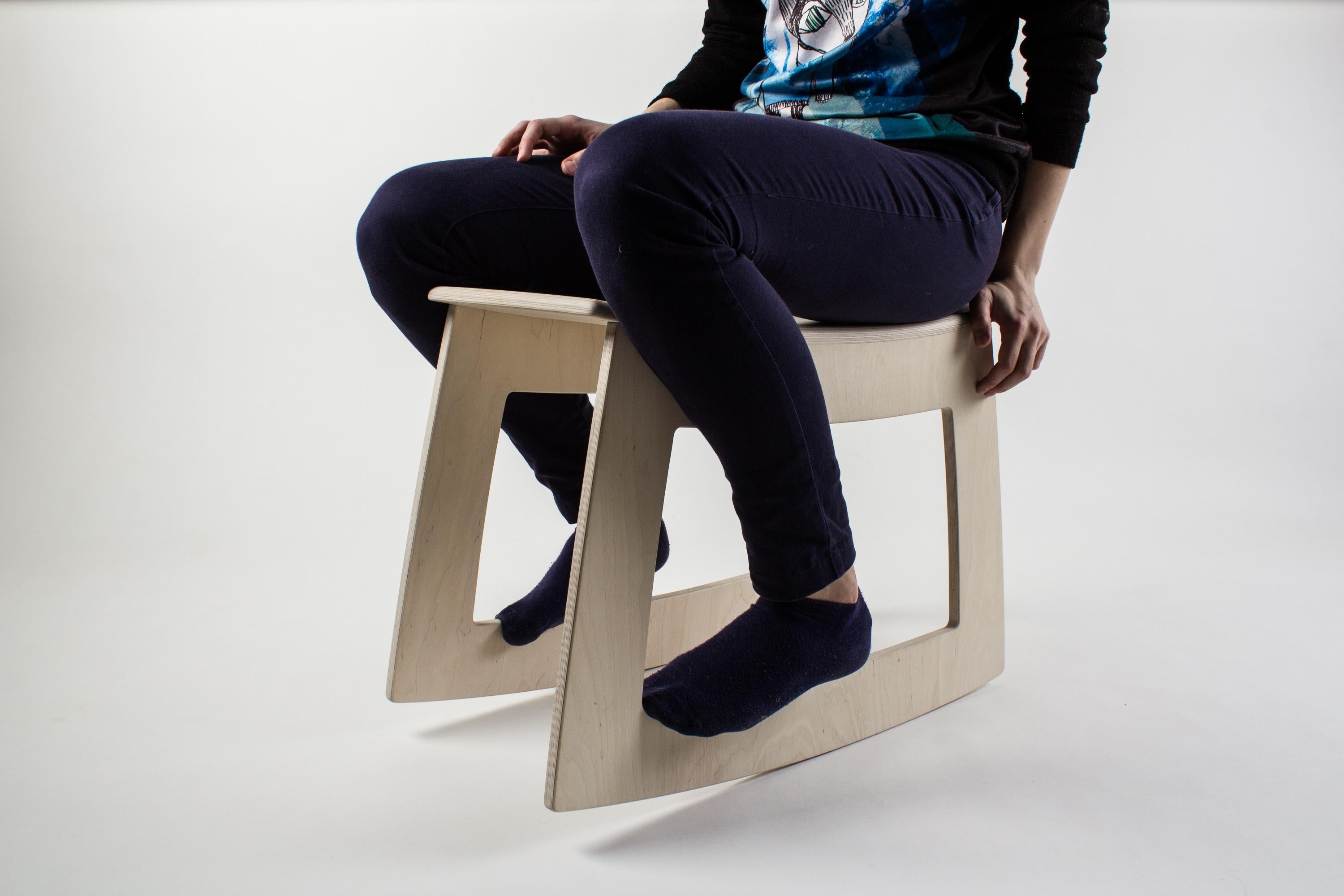 Modern Contemporary Plywood Rocking Chair by Janis Straupe