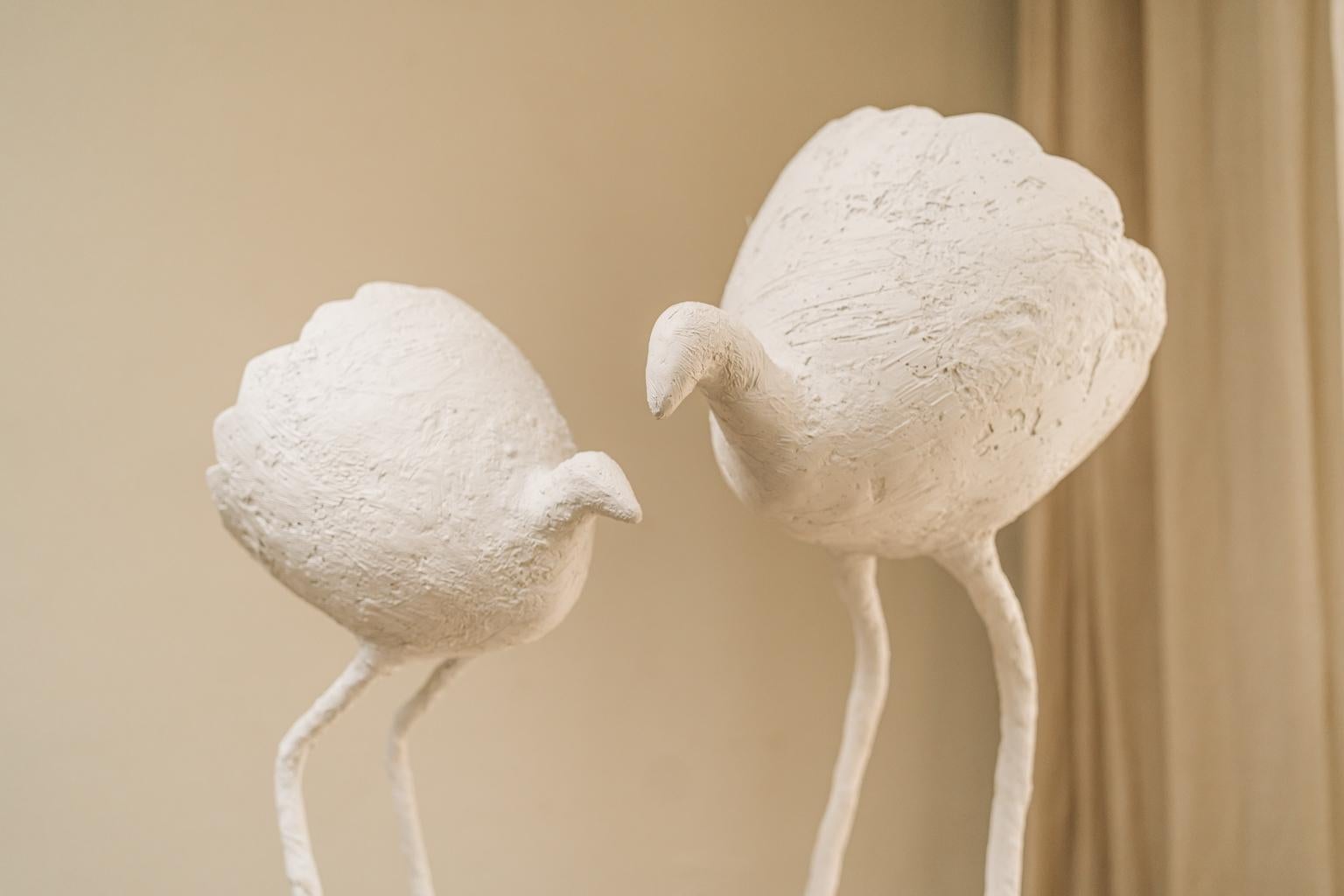 Plaqué or Lampes de table poétiques contemporaines de l'artiste français José Esteves