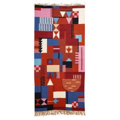 Contemporary Polish Kilim TWILIGHT Designed by Piotr Niklas / Hand-woven