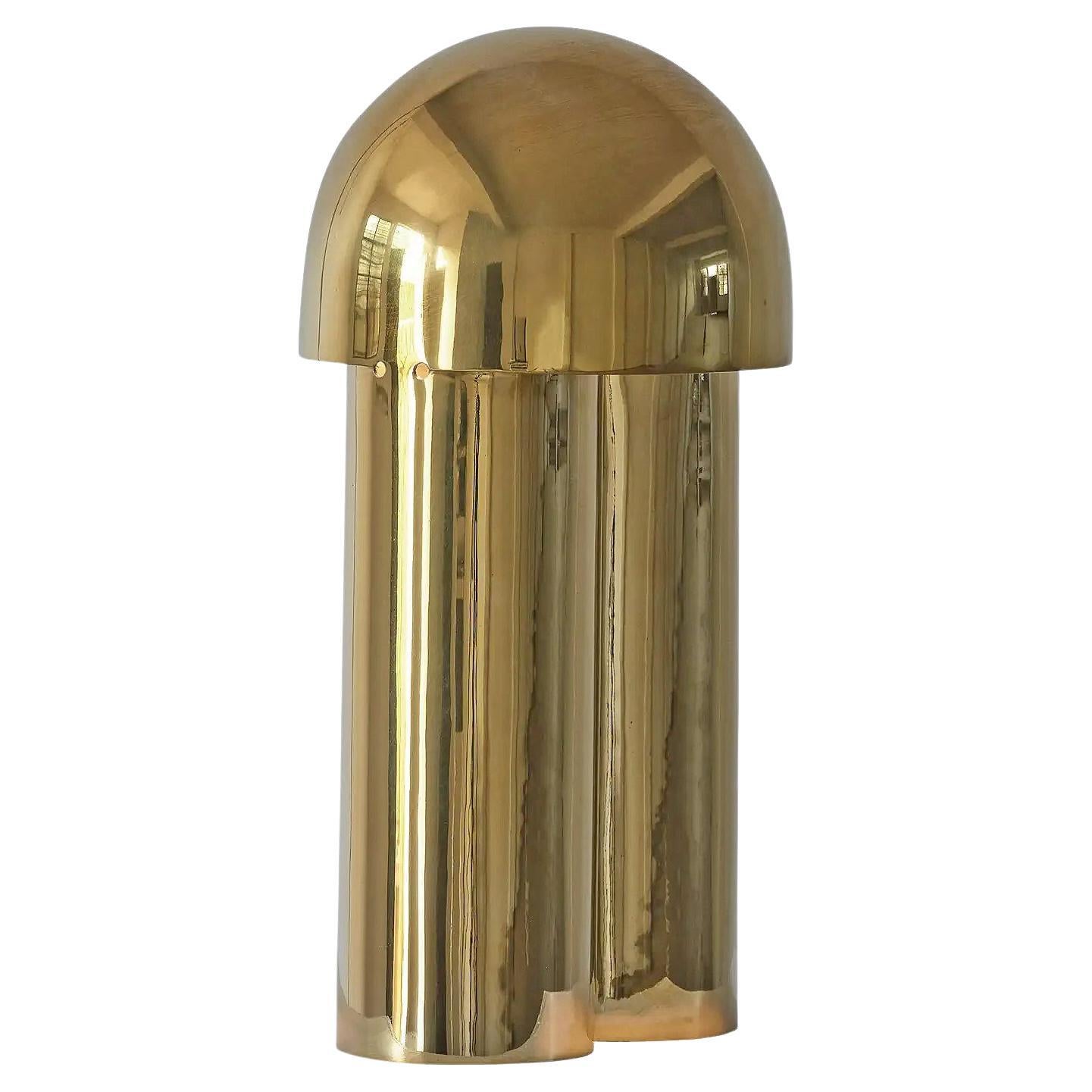 Contemporary Polished Brass Sculpted Table Lamp, Monolith Small by Paul Matter For Sale