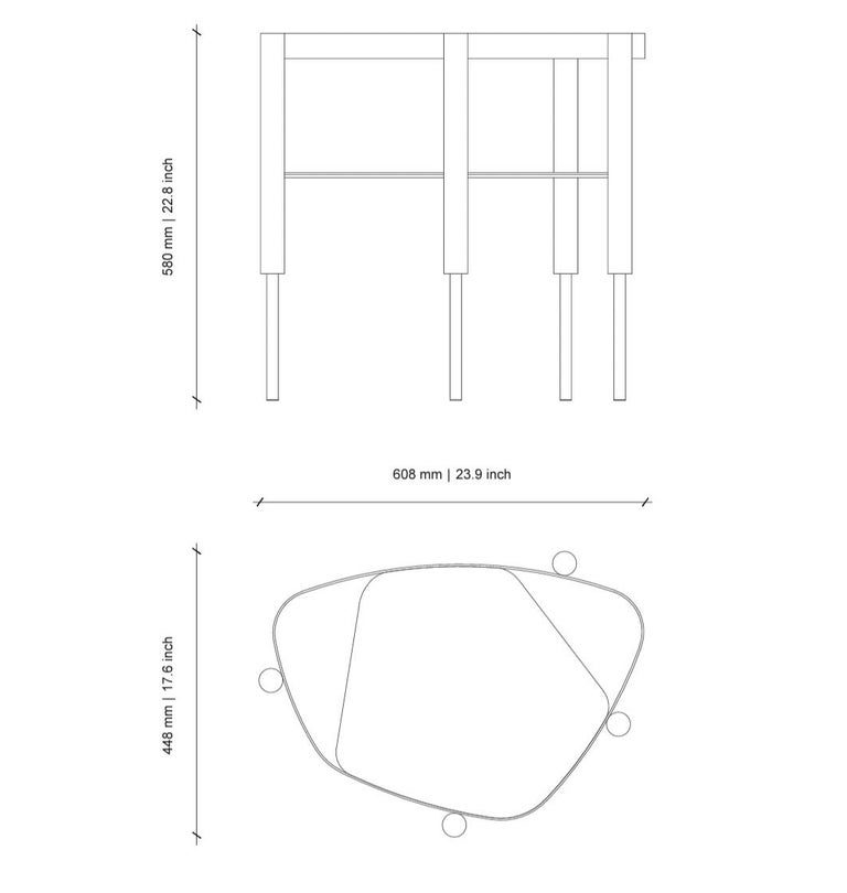 Contemporary Polished Brass Side Table, Bijou by Adam Court for Okha