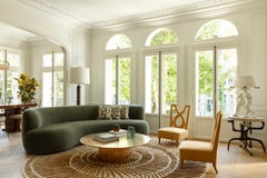 Contemporary Polished Bronze Circular Coffee Table by Colo Studio, France
