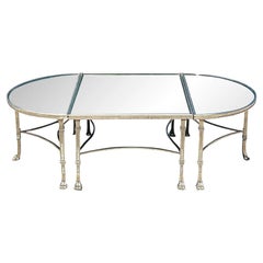 Contemporary Polished Nickel Lorin Marsh Three Part Coffee Table
