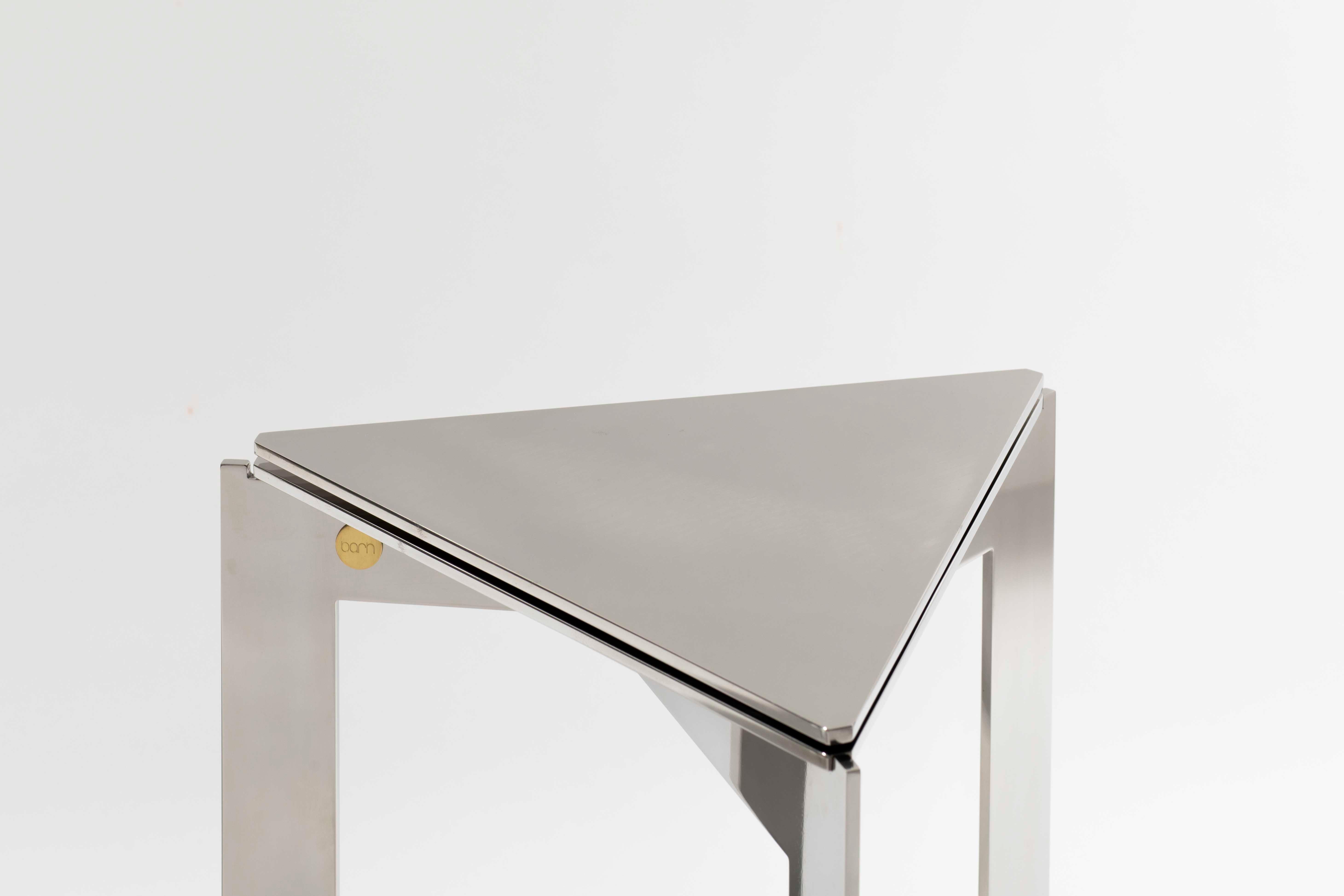 stainless steel end table