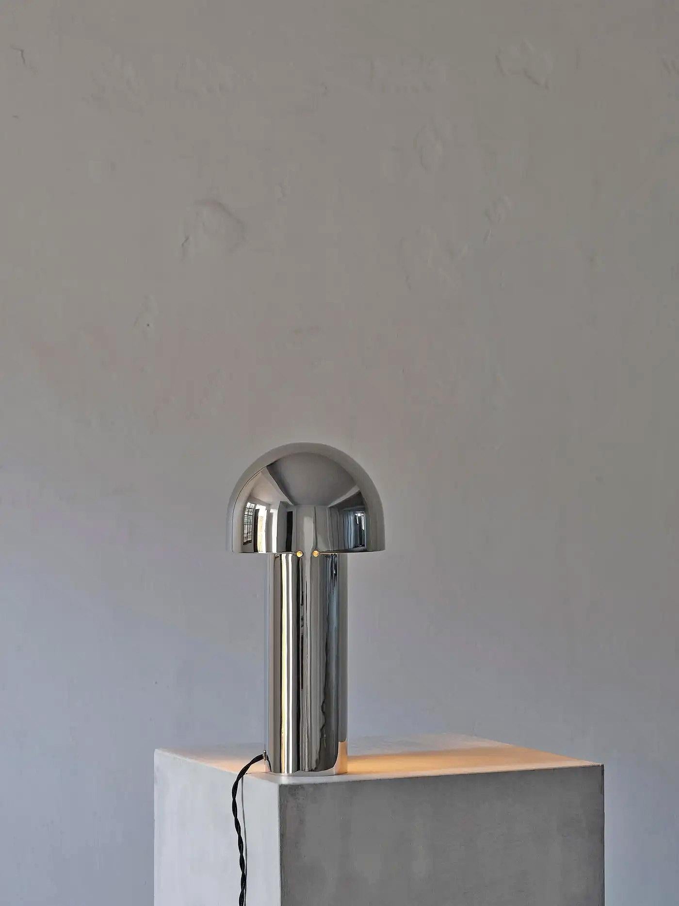 Contemporary Polished Steel Sculpted Table Lamp, Monolith Small by Paul Matter

The Monolith lamp is an exercise in reduction. Sculpted out of a single body with the help of simple scores and folds, the lamps geometry, surface texture and finish of