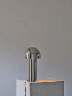 Contemporary Polished Steel Sculpted Table Lamp, Monolith Small by Paul Matter