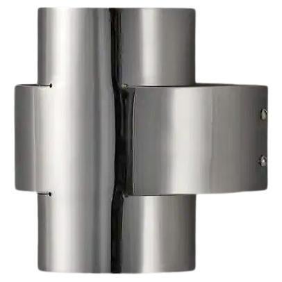 Contemporary Polished Steel Wall Sconce, Plus One Large Lamp by Paul Matter For Sale