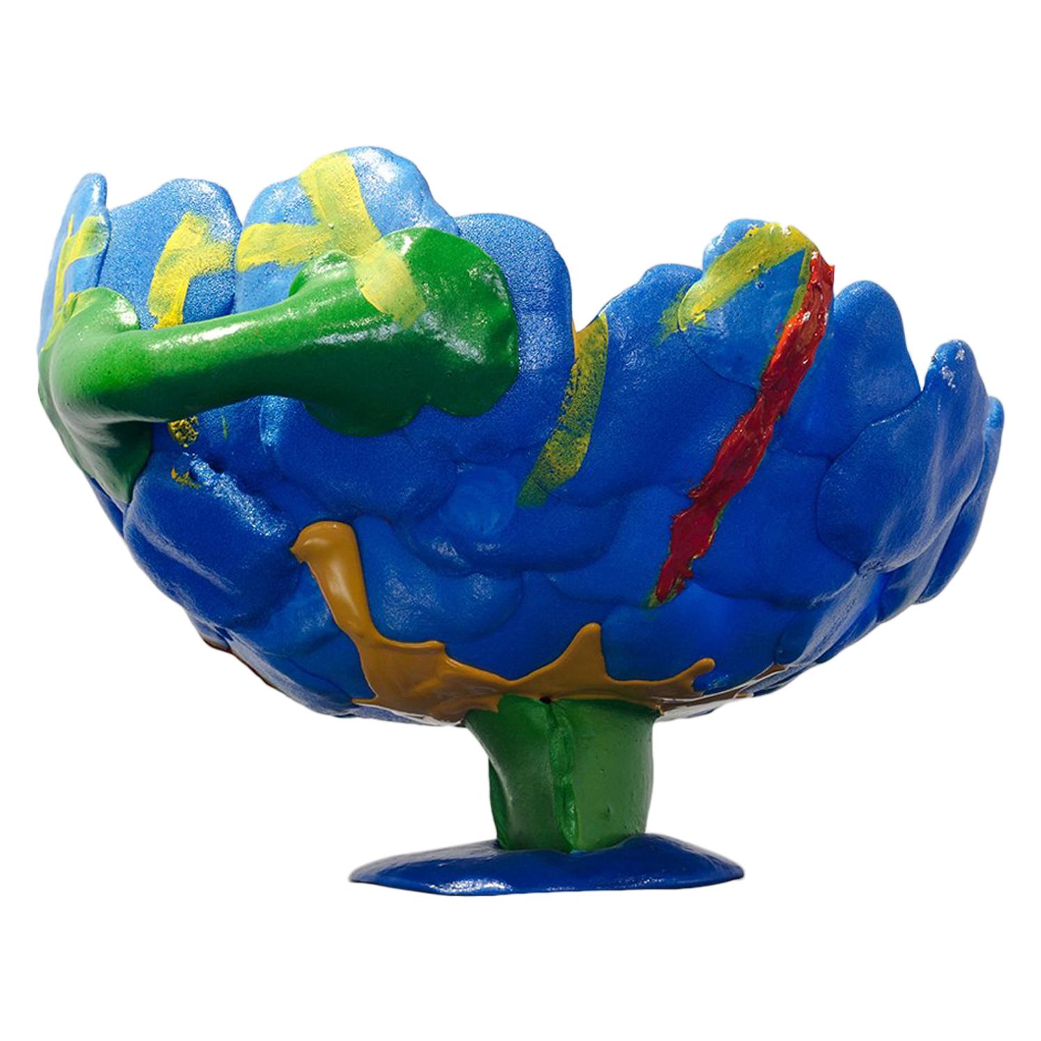 Contemporary Polyurethane Foam Blue Vase
