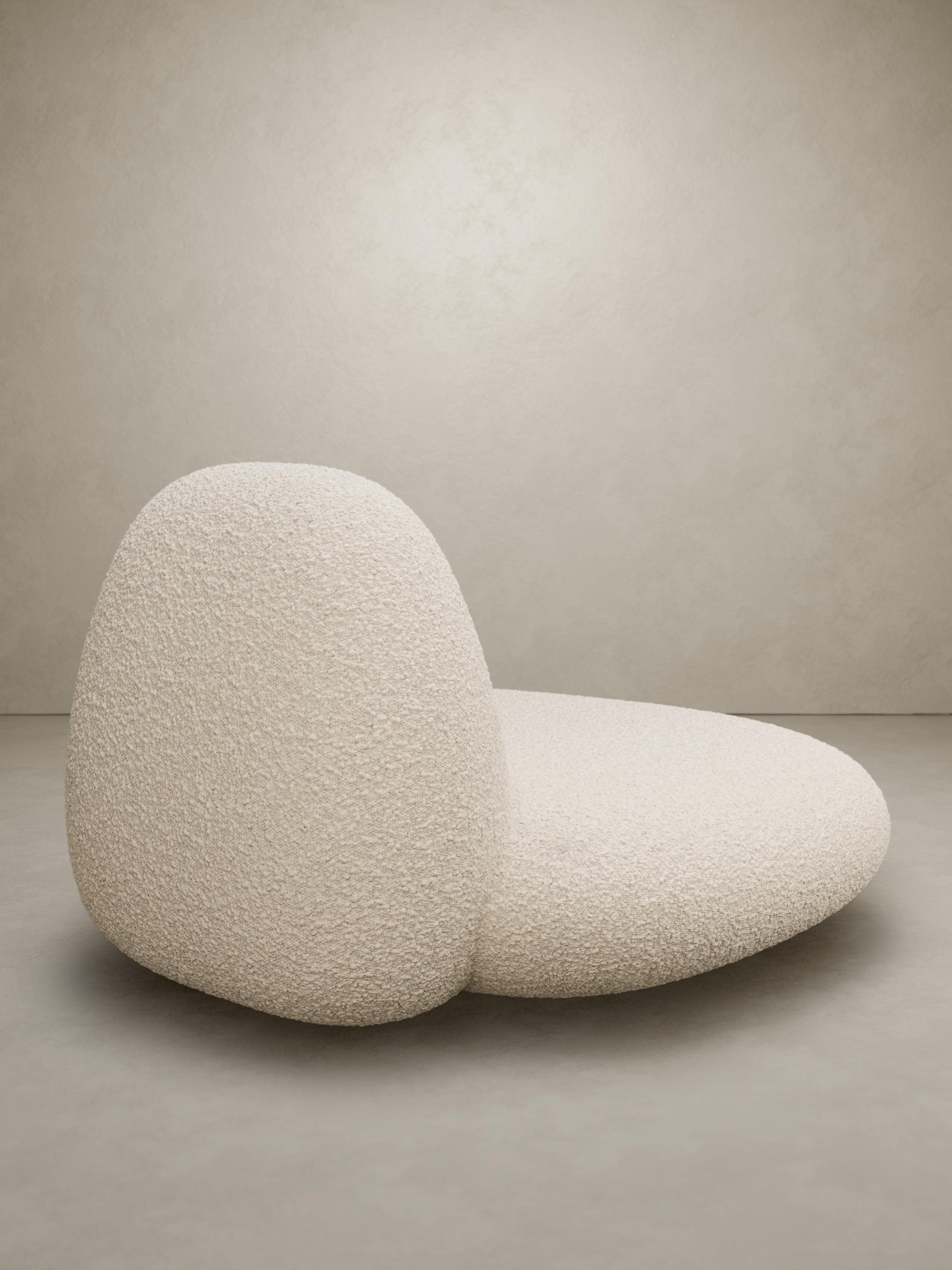 Hand-Crafted Contemporary “Pompon 1 XL” Armchair Delcourt Tioga Nobilis Fakir Velvet For Sale