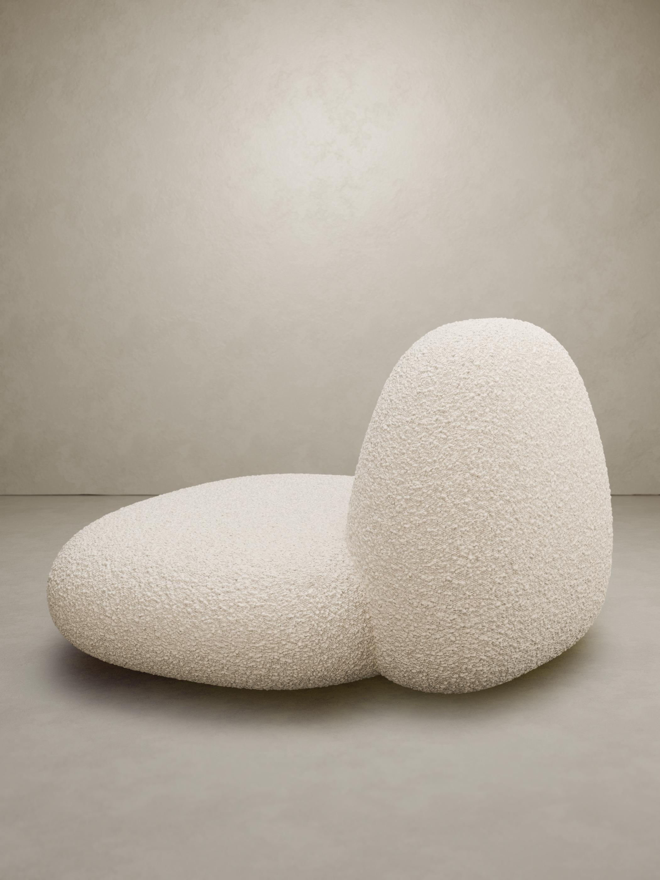 Upholstery Contemporary “Pompon 1 XL” Armchair Delcourt Tioga Nobilis Fakir Velvet For Sale