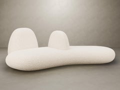 Contemporary “Pompon 6 XL” Sofa Delcourt Tioga Nobilis Fakir Velvet