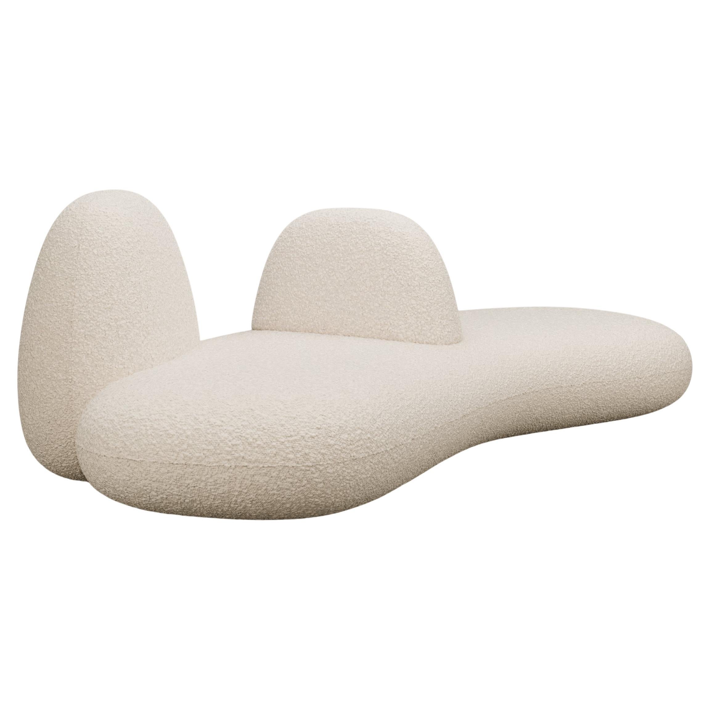 Contemporary “Pompon 6 XL” Sofa Delcourt Tioga Nobilis Fakir Velvet