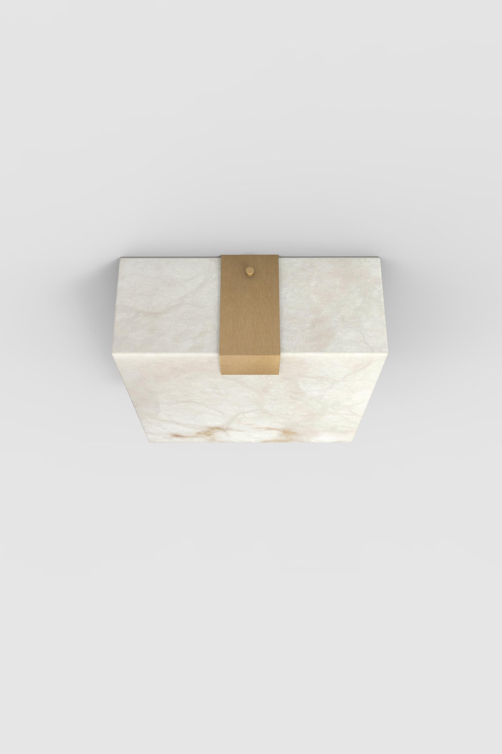 Post-Modern Contemporary Ponti Flush Mount 002A-1C in Alabaster by Orphan Work For Sale