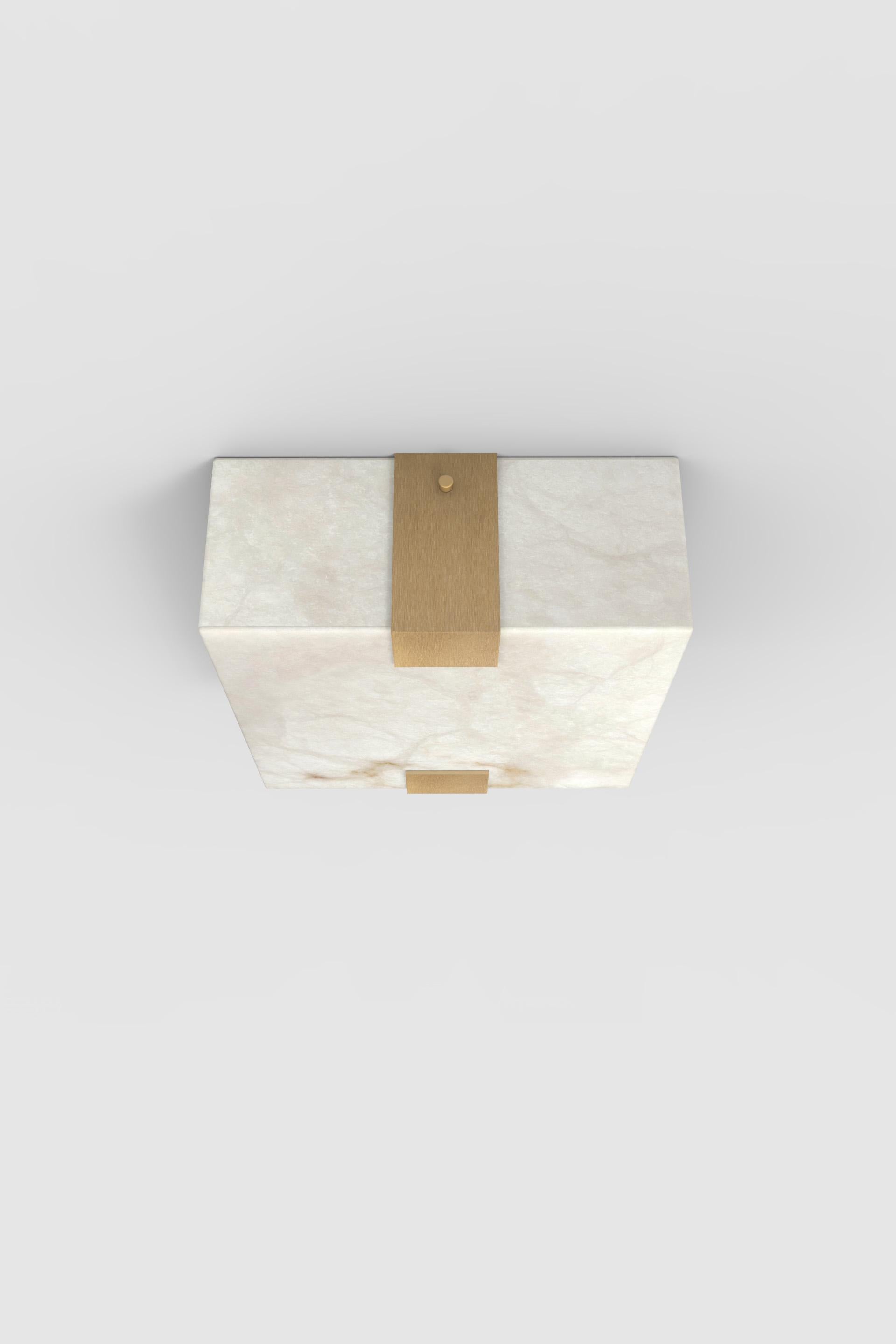 Post-Modern Contemporary Ponti Flush Mount 002A-2C in Alabaster by Orphan Work For Sale