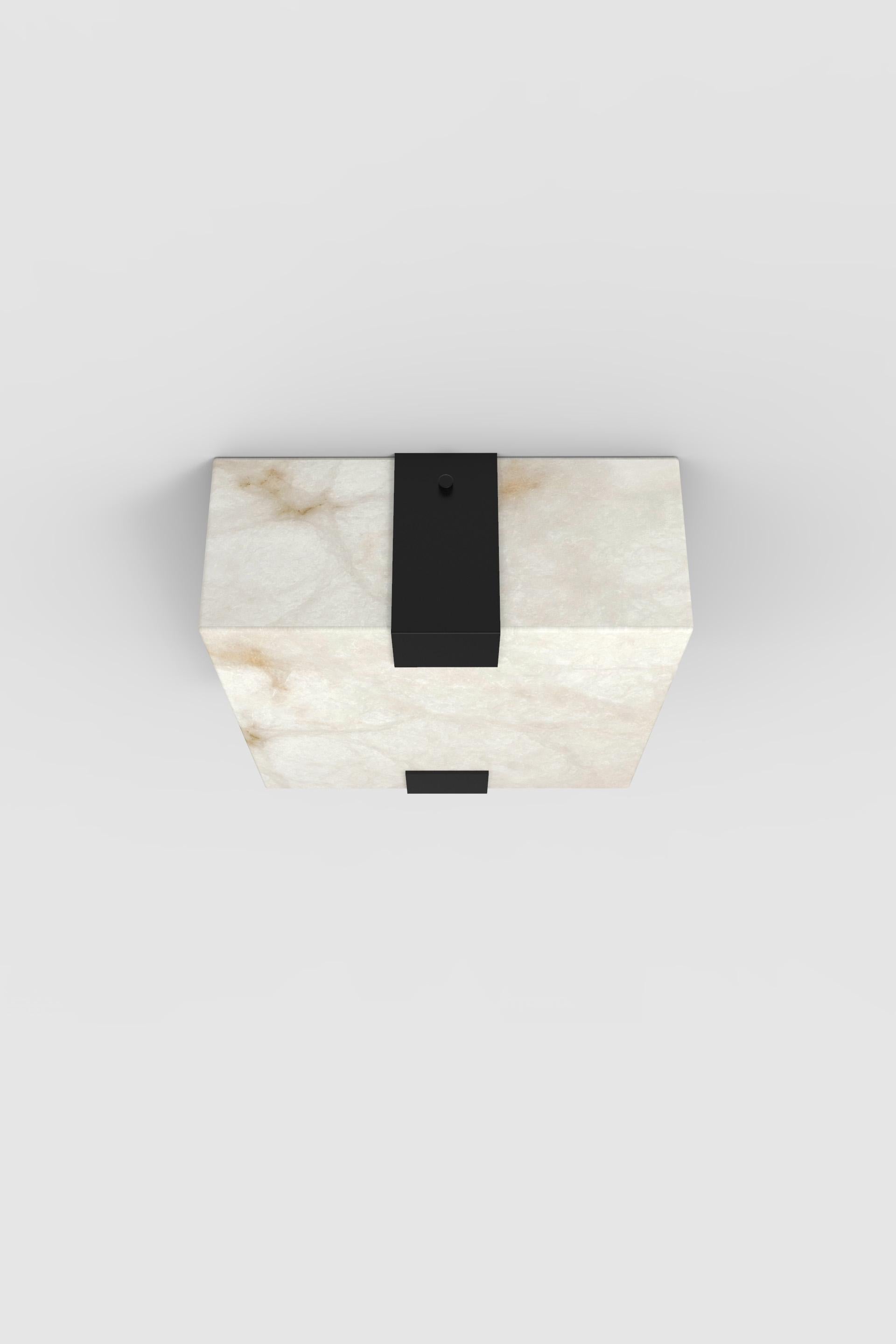 Post-Modern Contemporary Ponti Flush Mount 002A-2C in Alabaster by Orphan Work For Sale