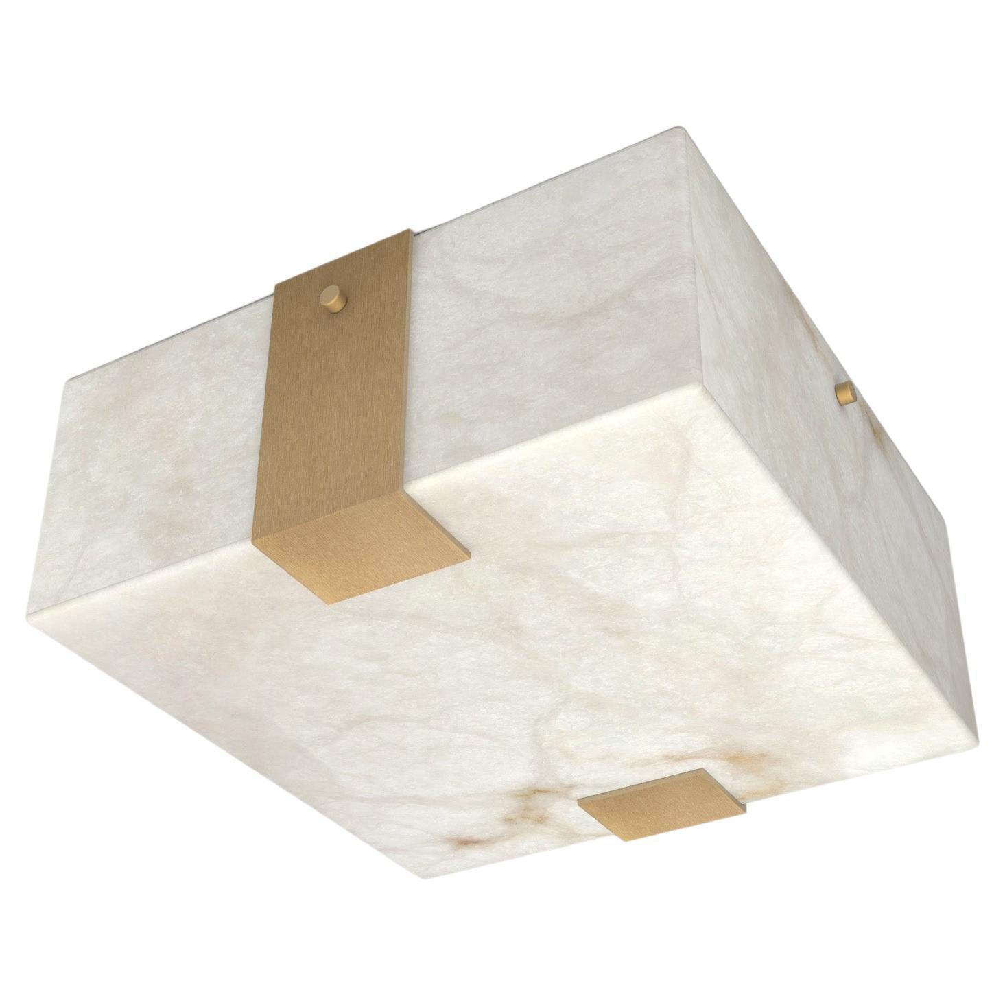 Contemporary Ponti Flush Mount 002A-2C in Alabaster by Orphan Work For Sale