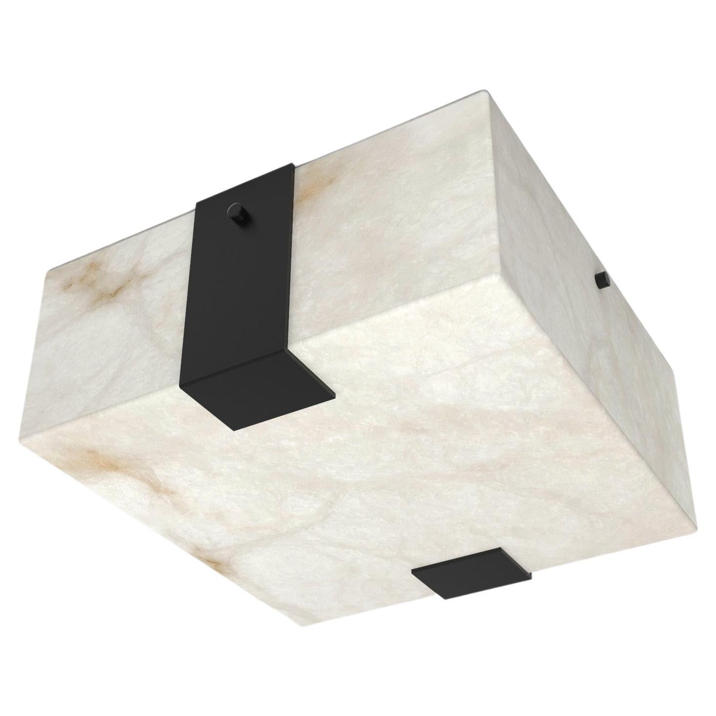 Contemporary Ponti Flush Mount 002A-2C in Alabaster by Orphan Work For Sale