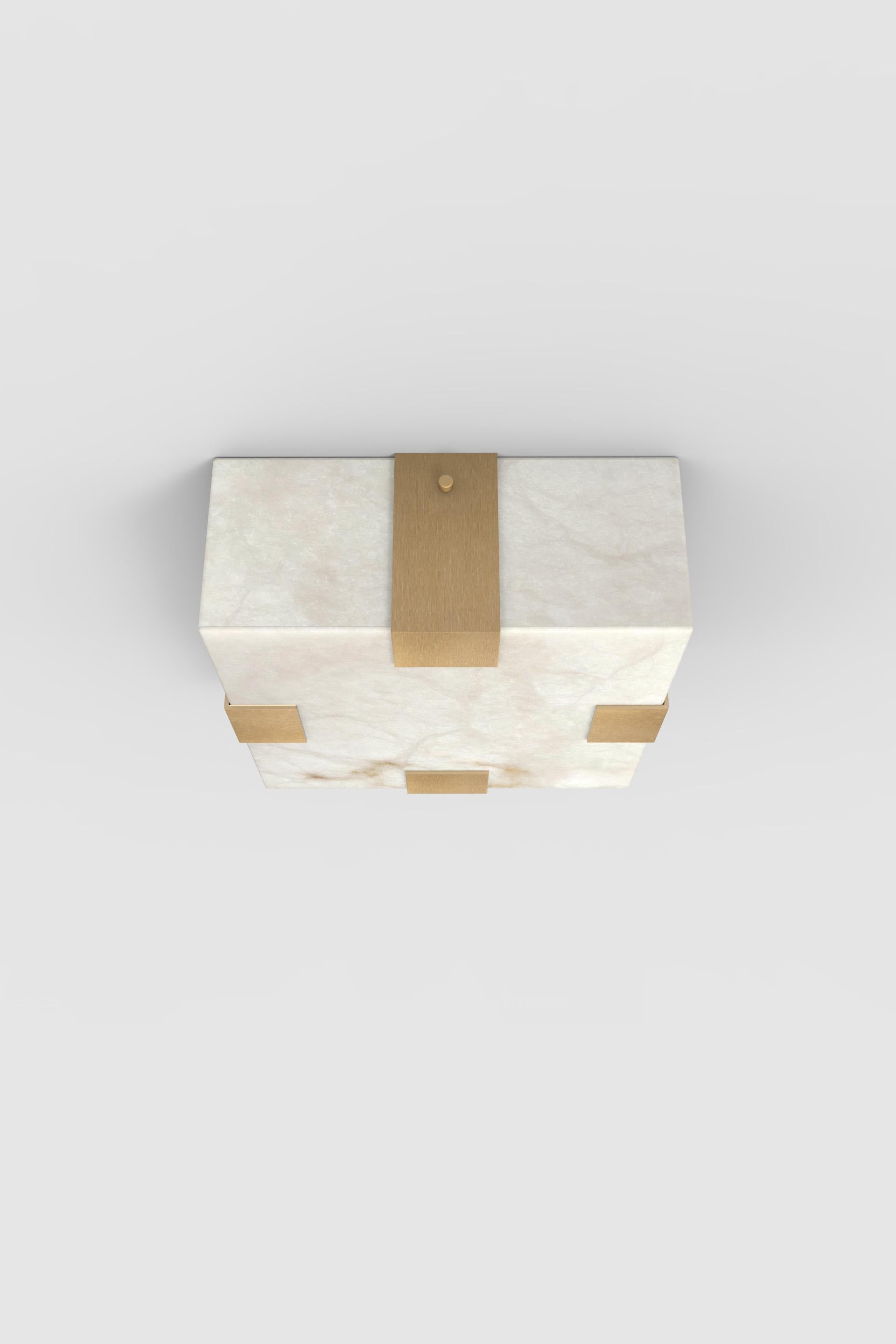 Post-Modern Contemporary Ponti Flush Mount 002A-4C in Alabaster by Orphan Work For Sale