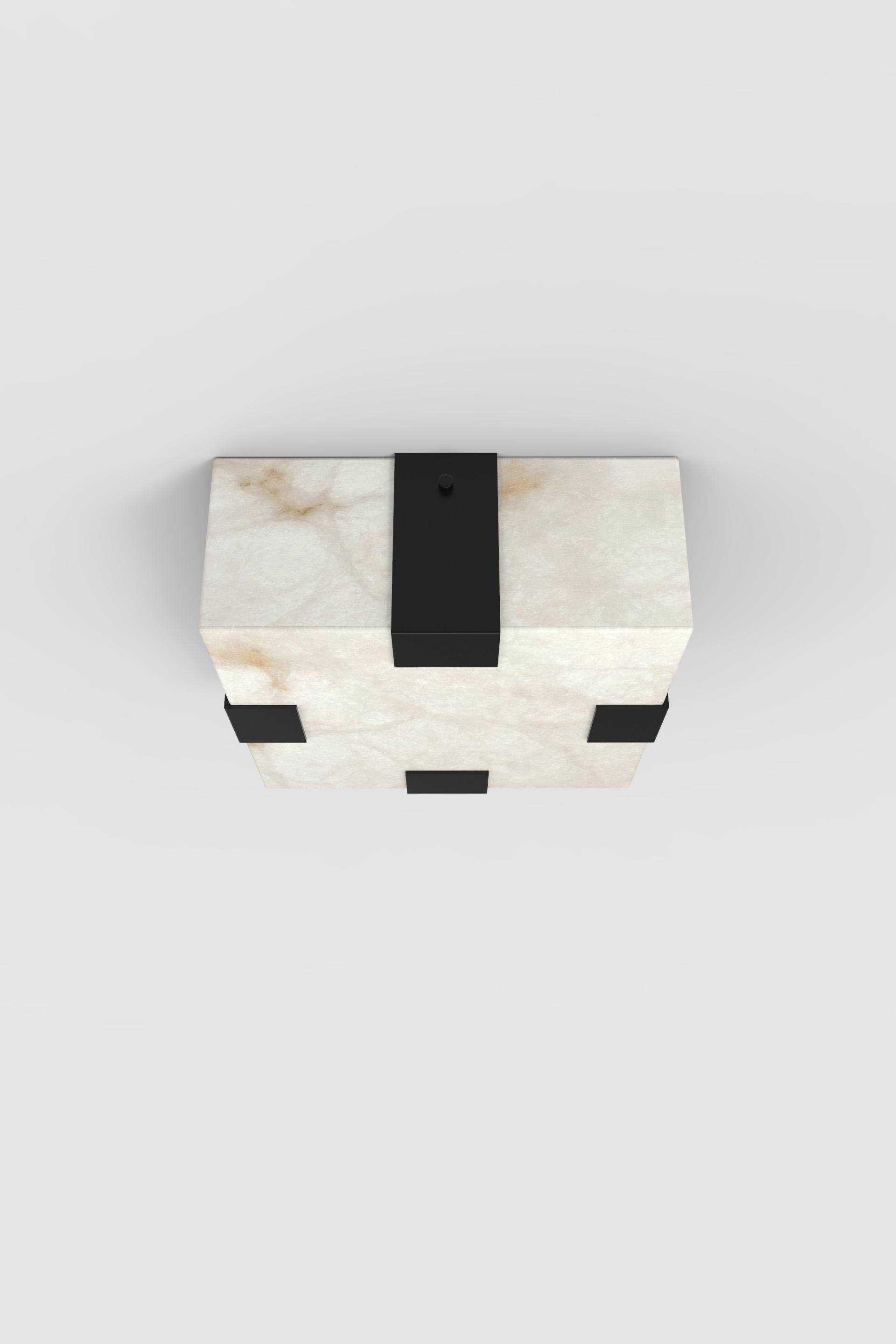 Post-Modern Contemporary Ponti Flush Mount 002A-4C in Alabaster by Orphan Work For Sale