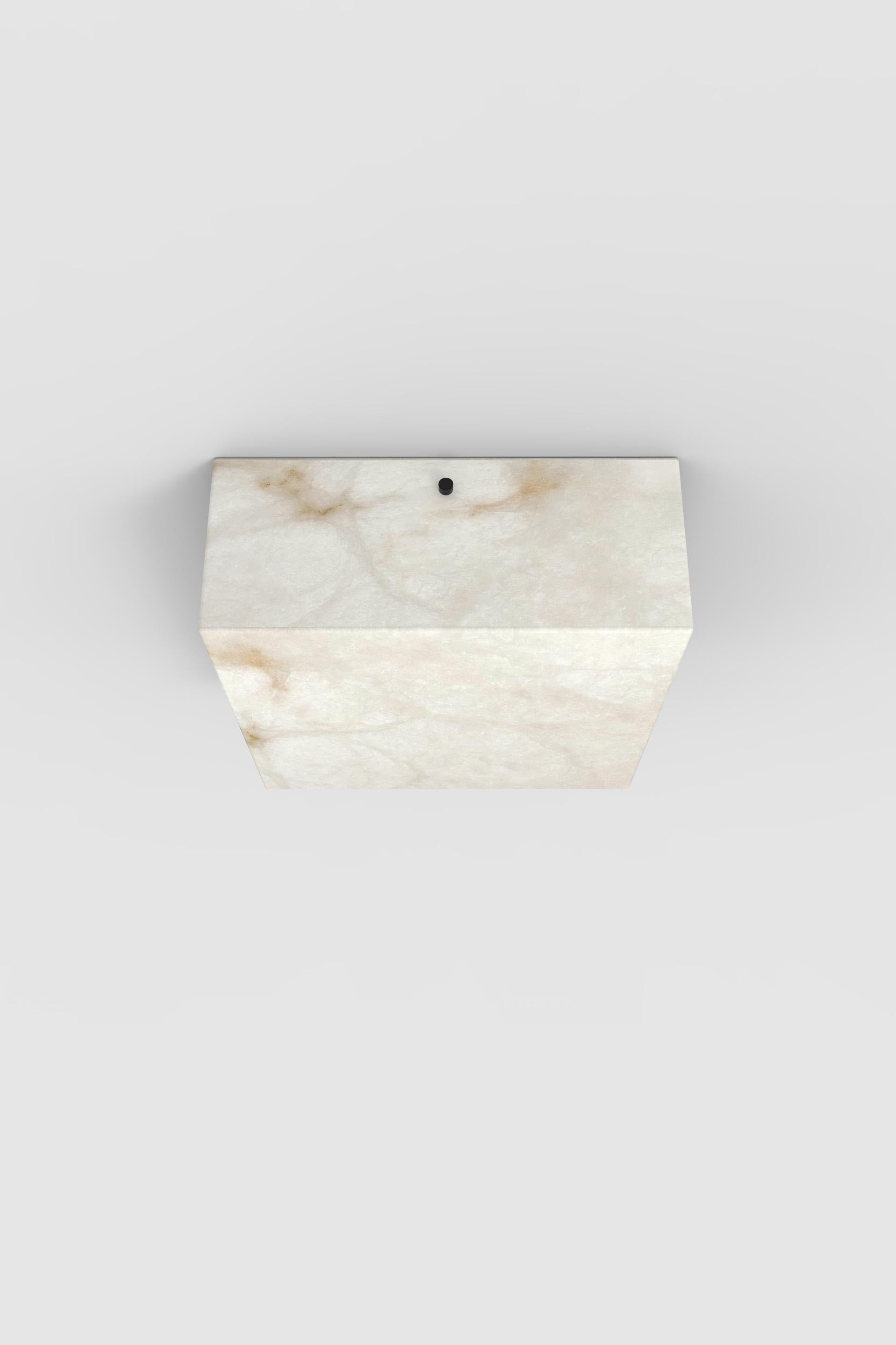 Post-Modern Contemporary Ponti Flush Mount 002A in Alabaster by Orphan Work For Sale