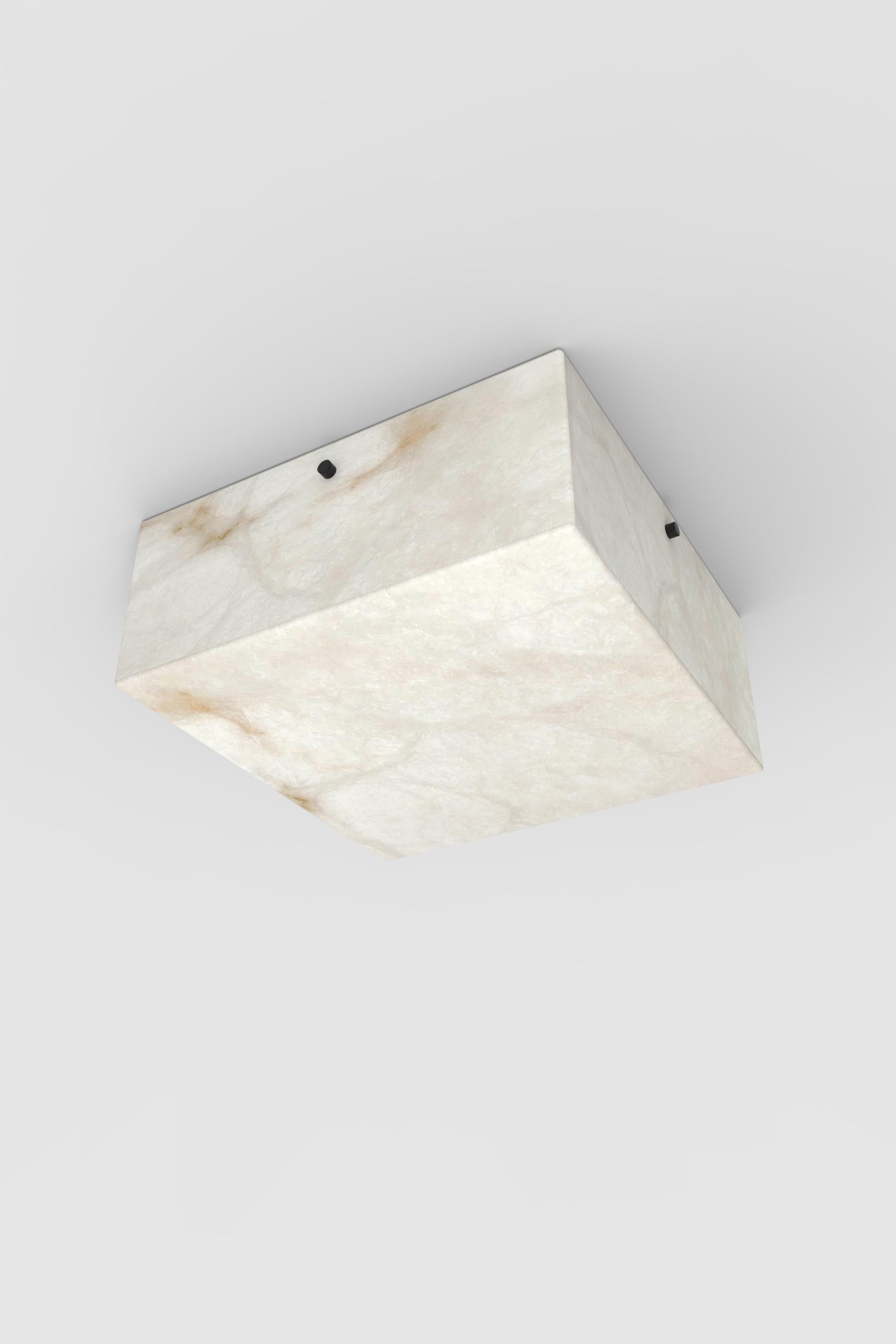 Italian Contemporary Ponti Flush Mount 002A in Alabaster by Orphan Work For Sale