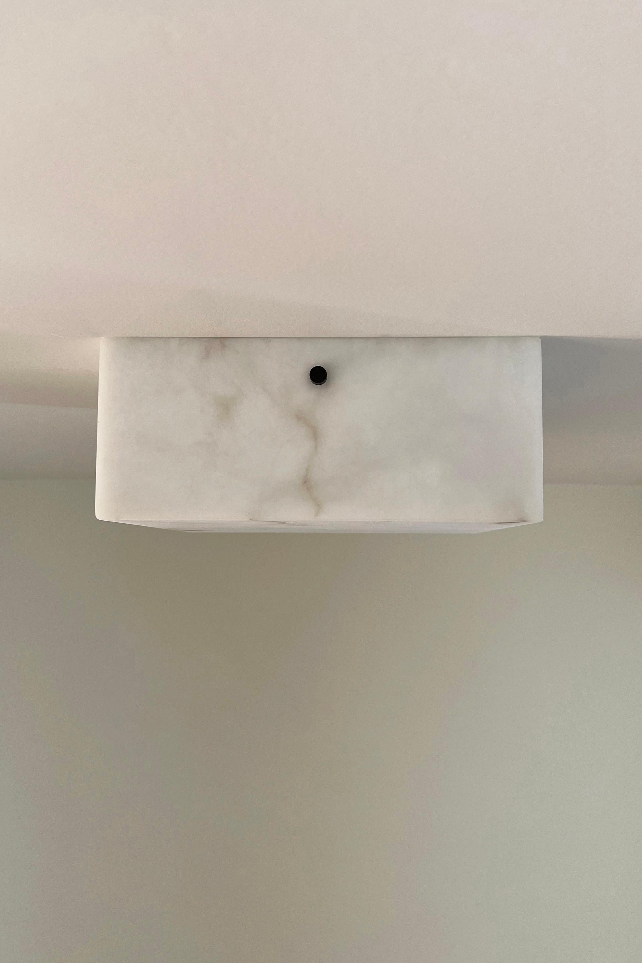 Contemporary Ponti Flush Mount 002A in Alabaster by Orphan Work In New Condition For Sale In Los Angeles, CA
