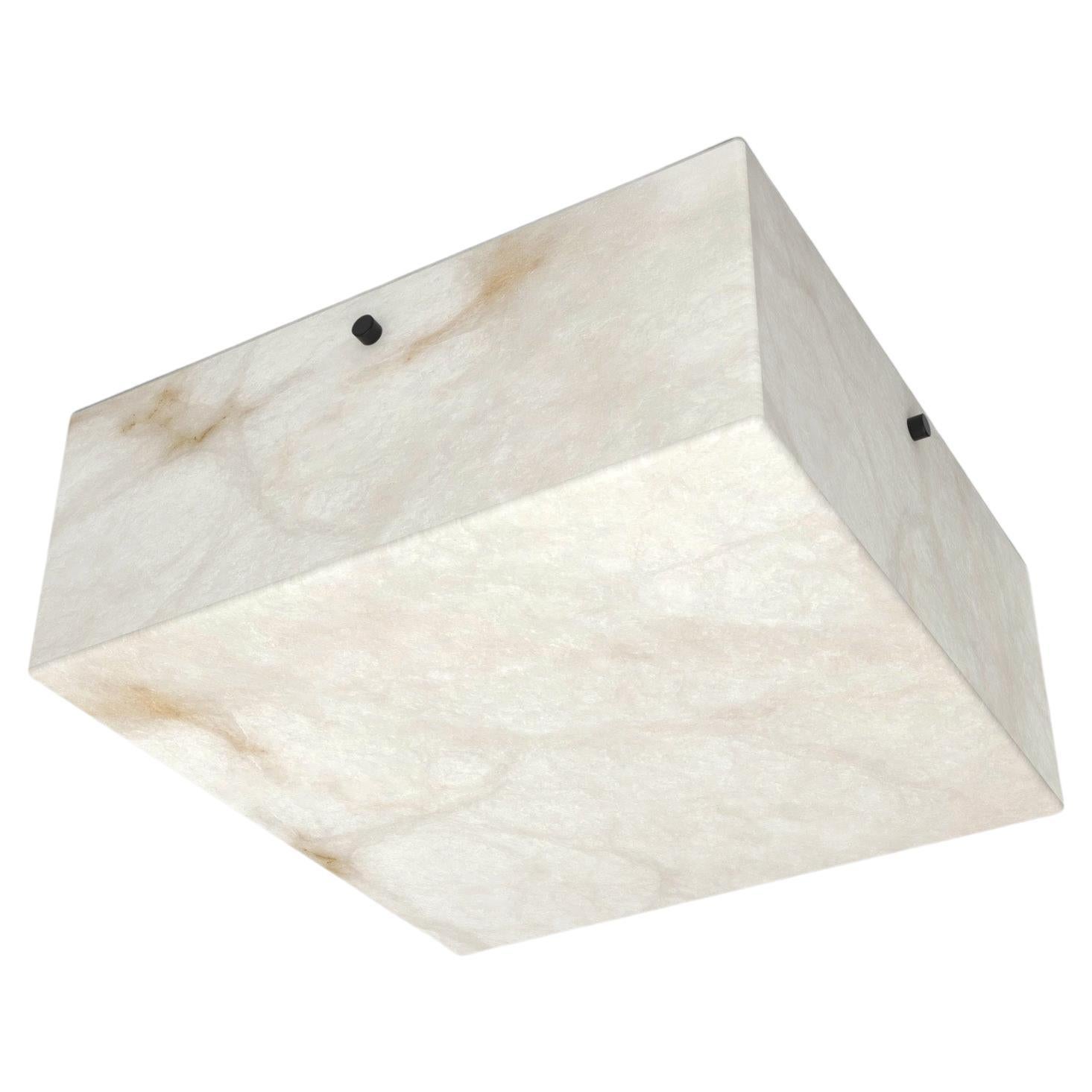 Contemporary Ponti Flush Mount 002A in Alabaster by Orphan Work For Sale