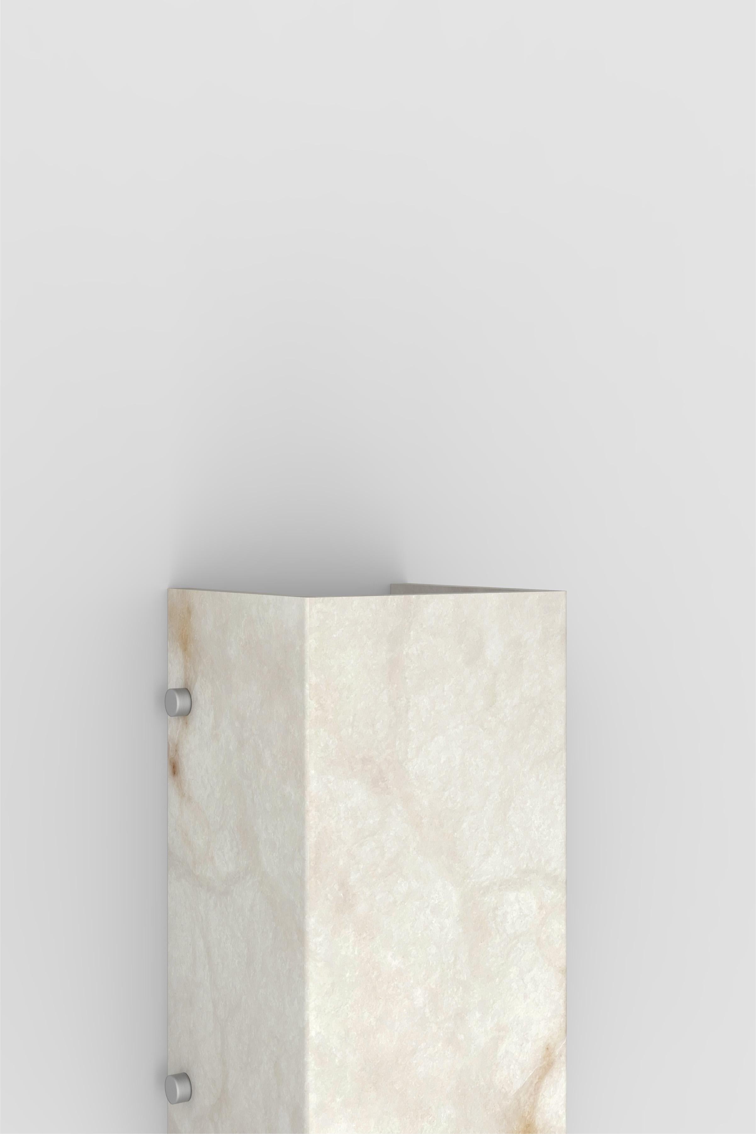 Blackened Contemporary Ponti Half Sconce 003A in Alabaster Orphan Work For Sale