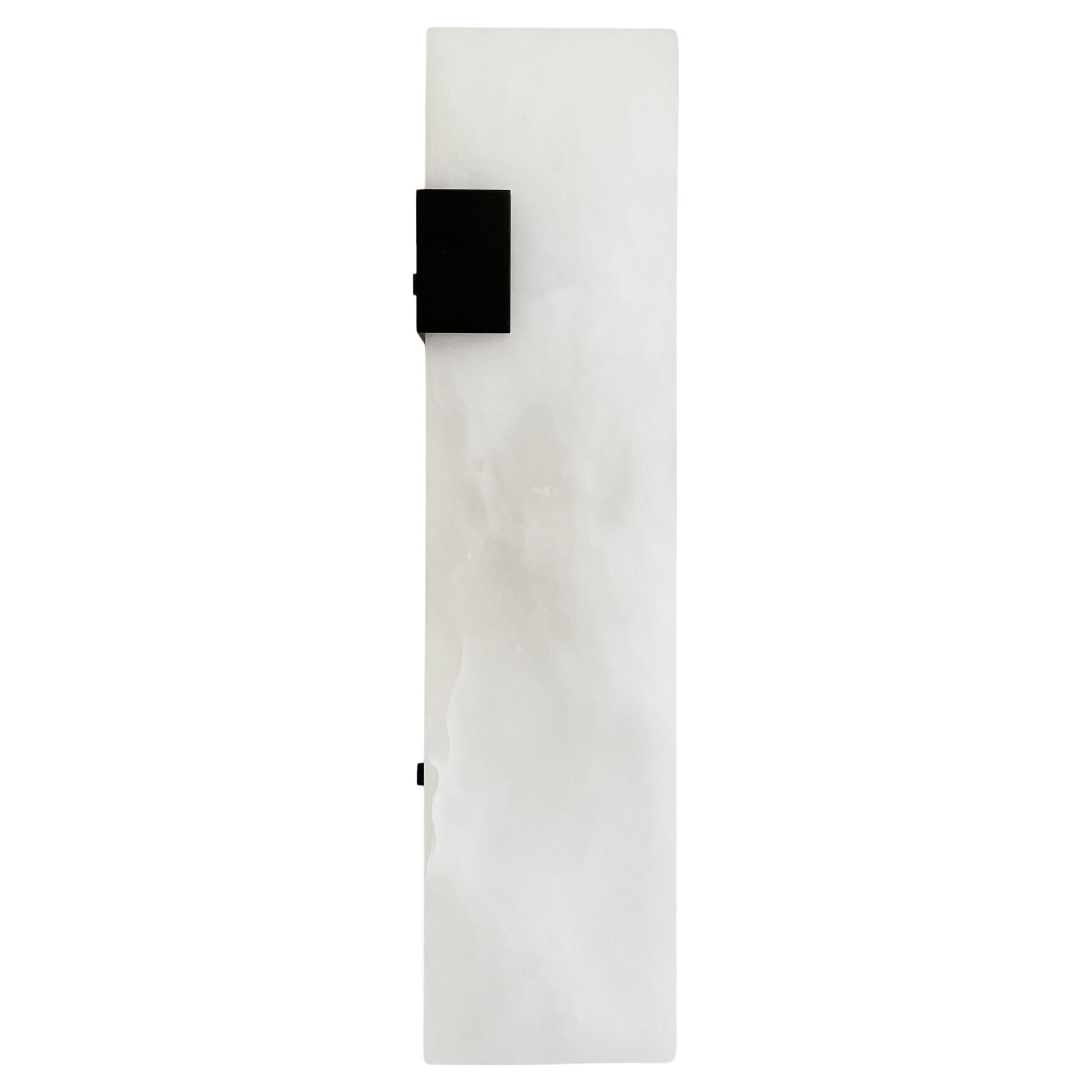 Contemporary Ponti Sconce 003-1C in Alabaster by Orphan Work For Sale