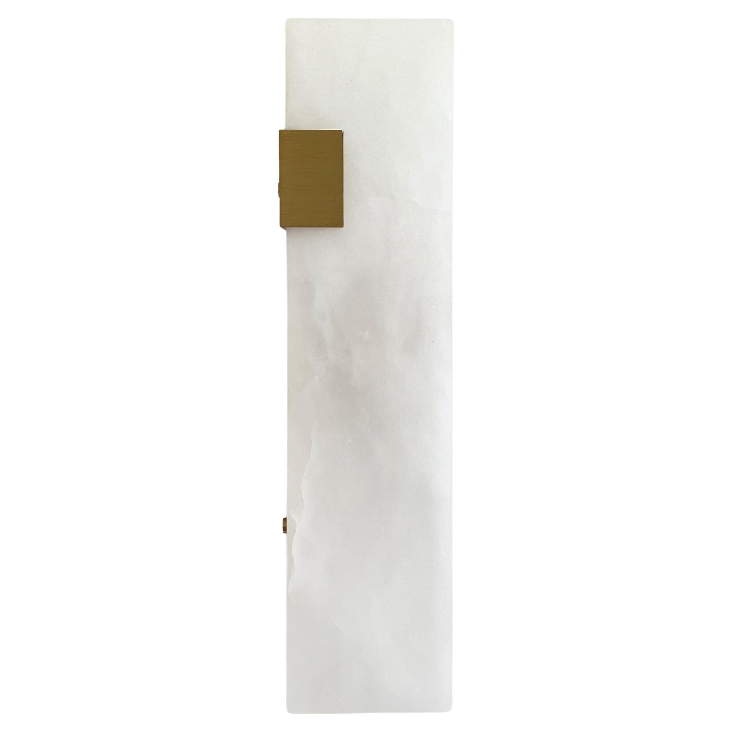 Contemporary Ponti Sconce 003-1C in Alabaster by Orphan Work For Sale
