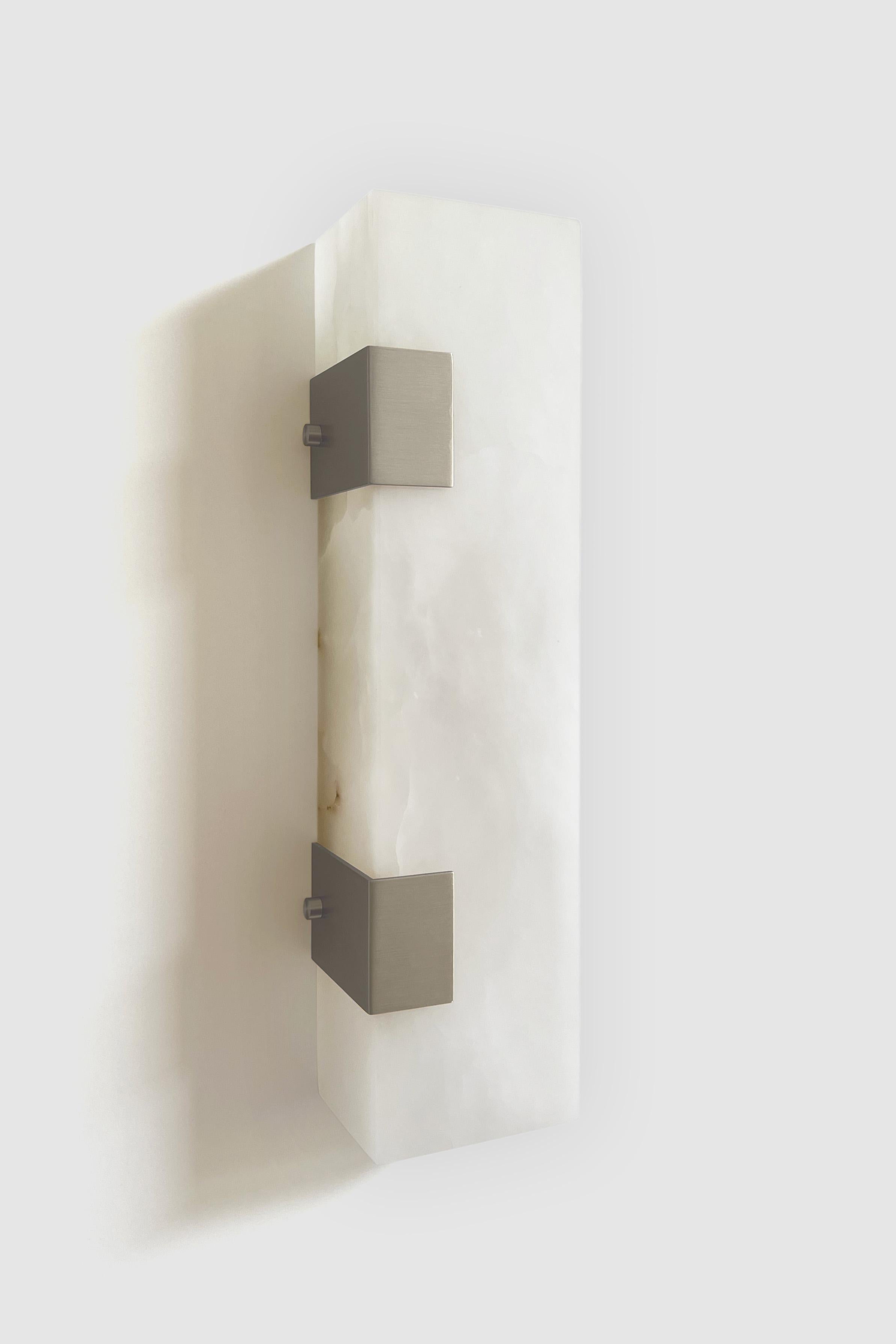 Post-Modern Contemporary Ponti Sconce 003-2C in Alabaster by Orphan Work For Sale
