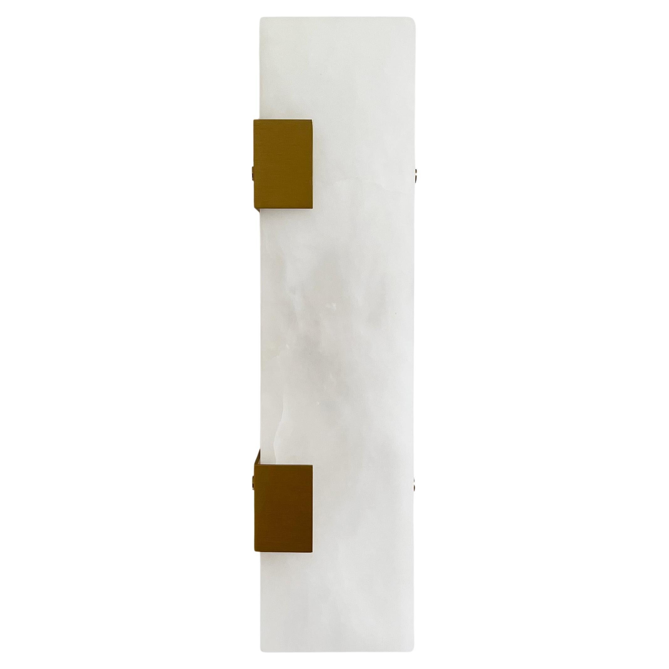 Contemporary Ponti Sconce 003-2C in Alabaster by Orphan Work For Sale