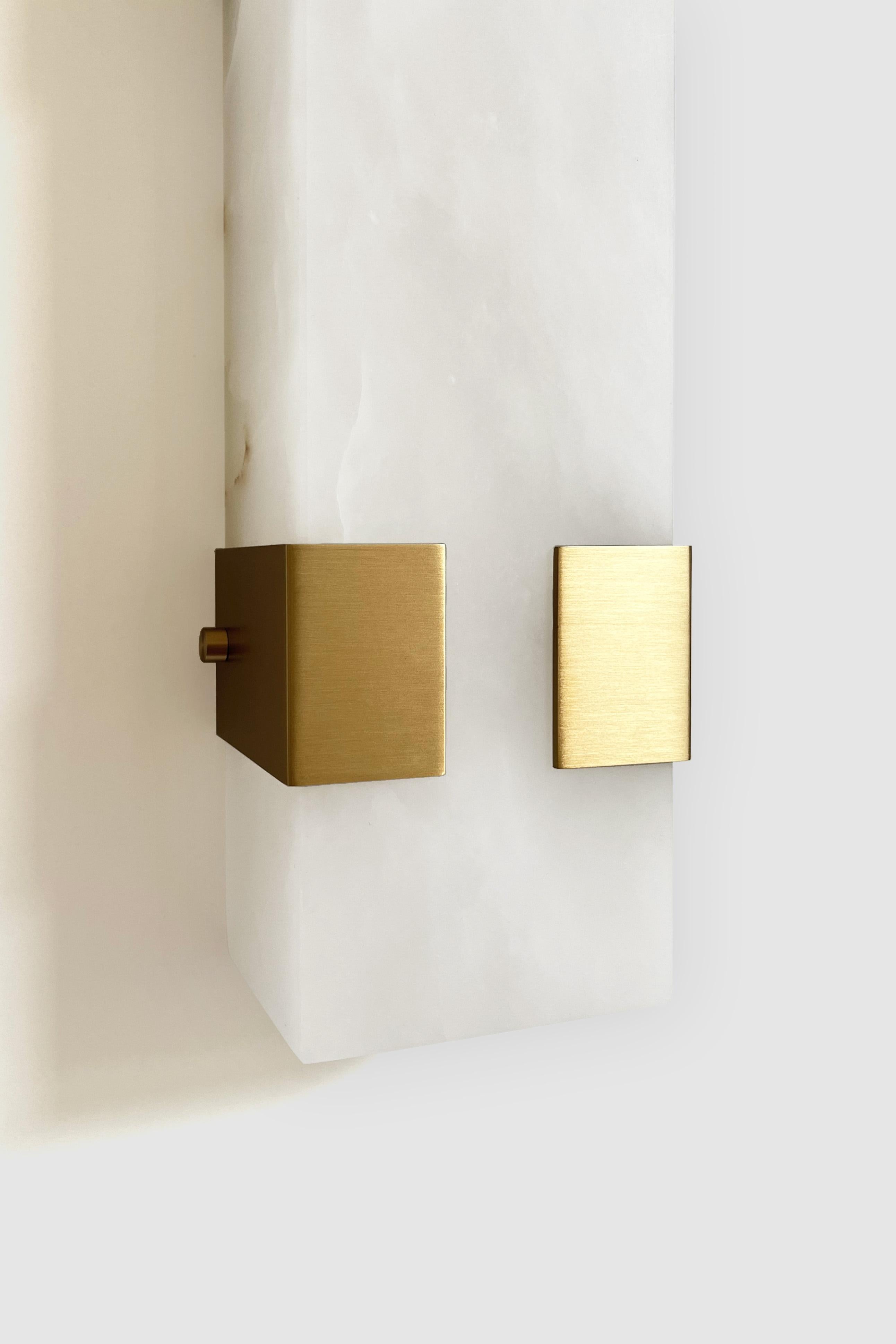 Italian Contemporary Ponti Sconce 003-3C in Alabaster by Orphan Work For Sale