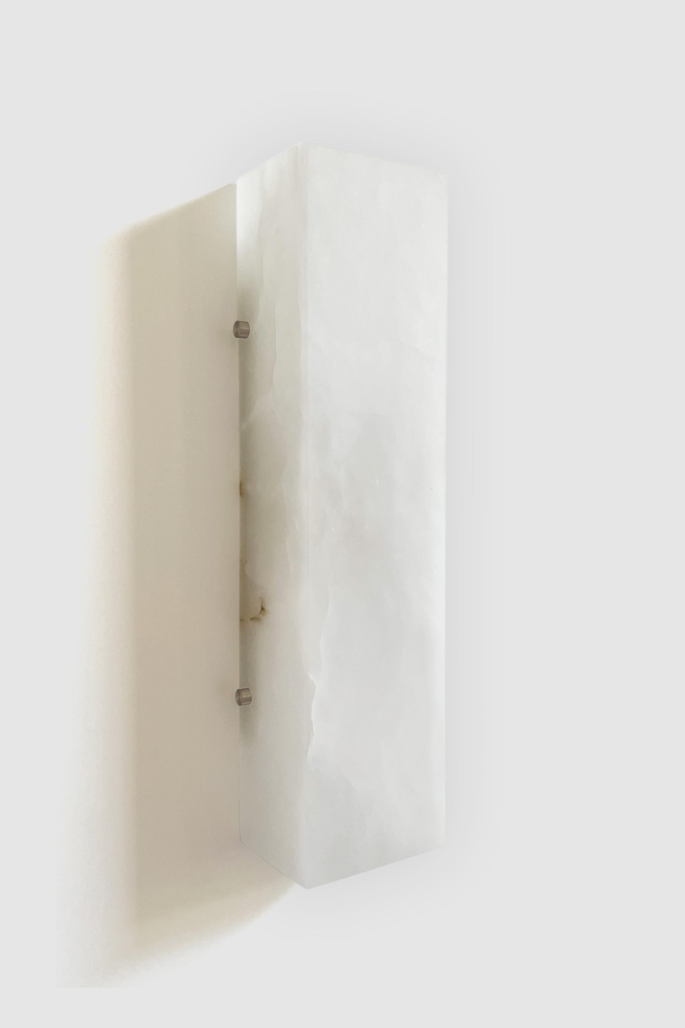 Post-Modern Contemporary Ponti Sconce 003A in Alabaster by Orphan Work For Sale